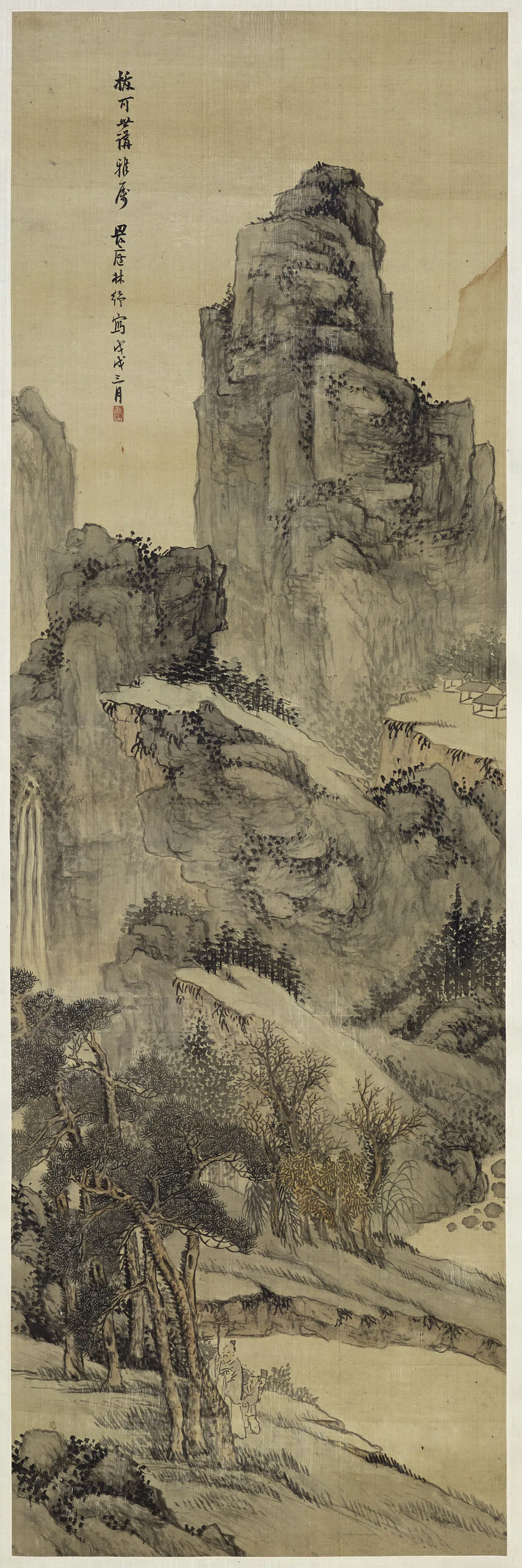 清代【林纾】《山水轴-1》