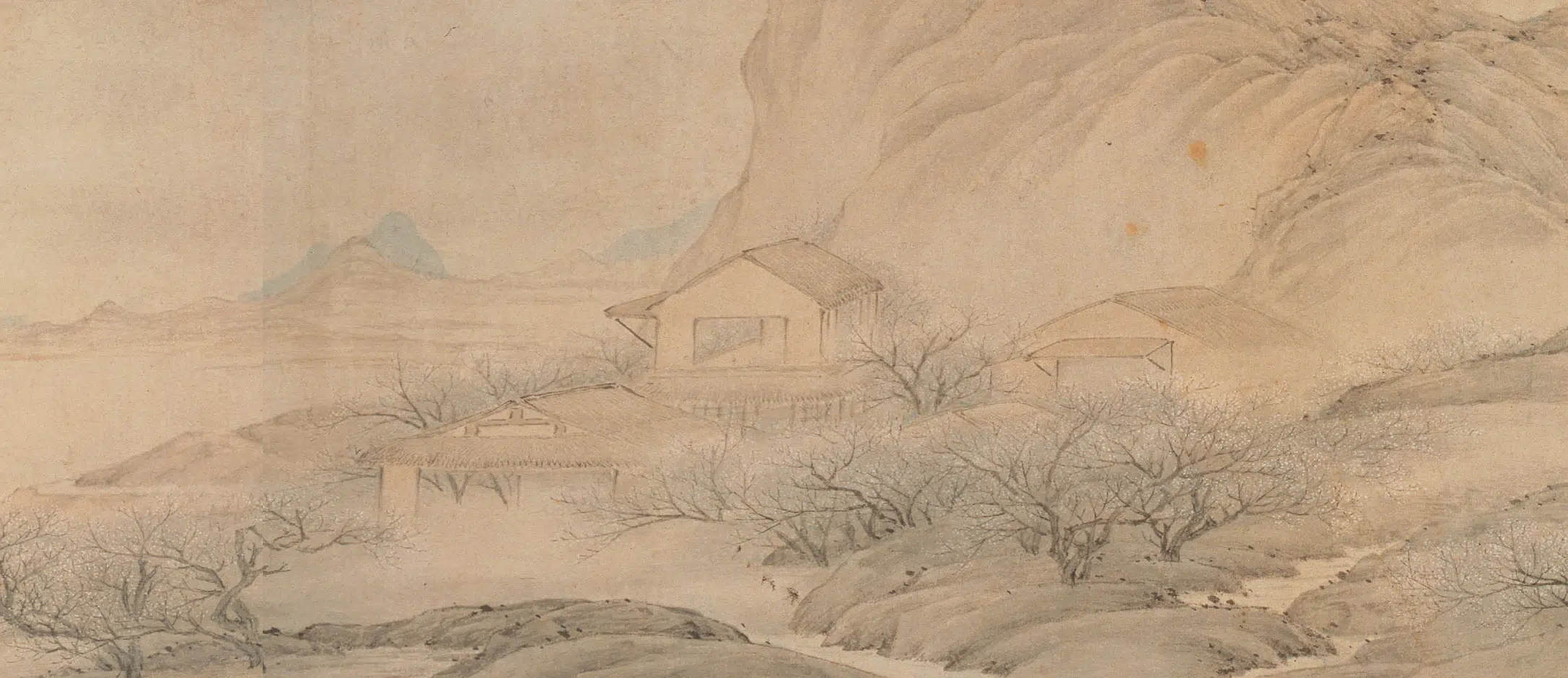 清代【叶欣】《梅花流泉图卷》 第9张