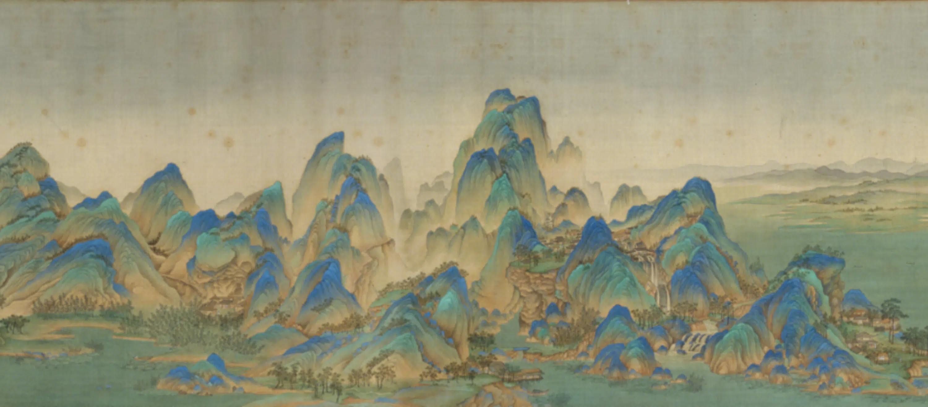 清代【方琮】《仿王希孟江山千里卷》 第8张