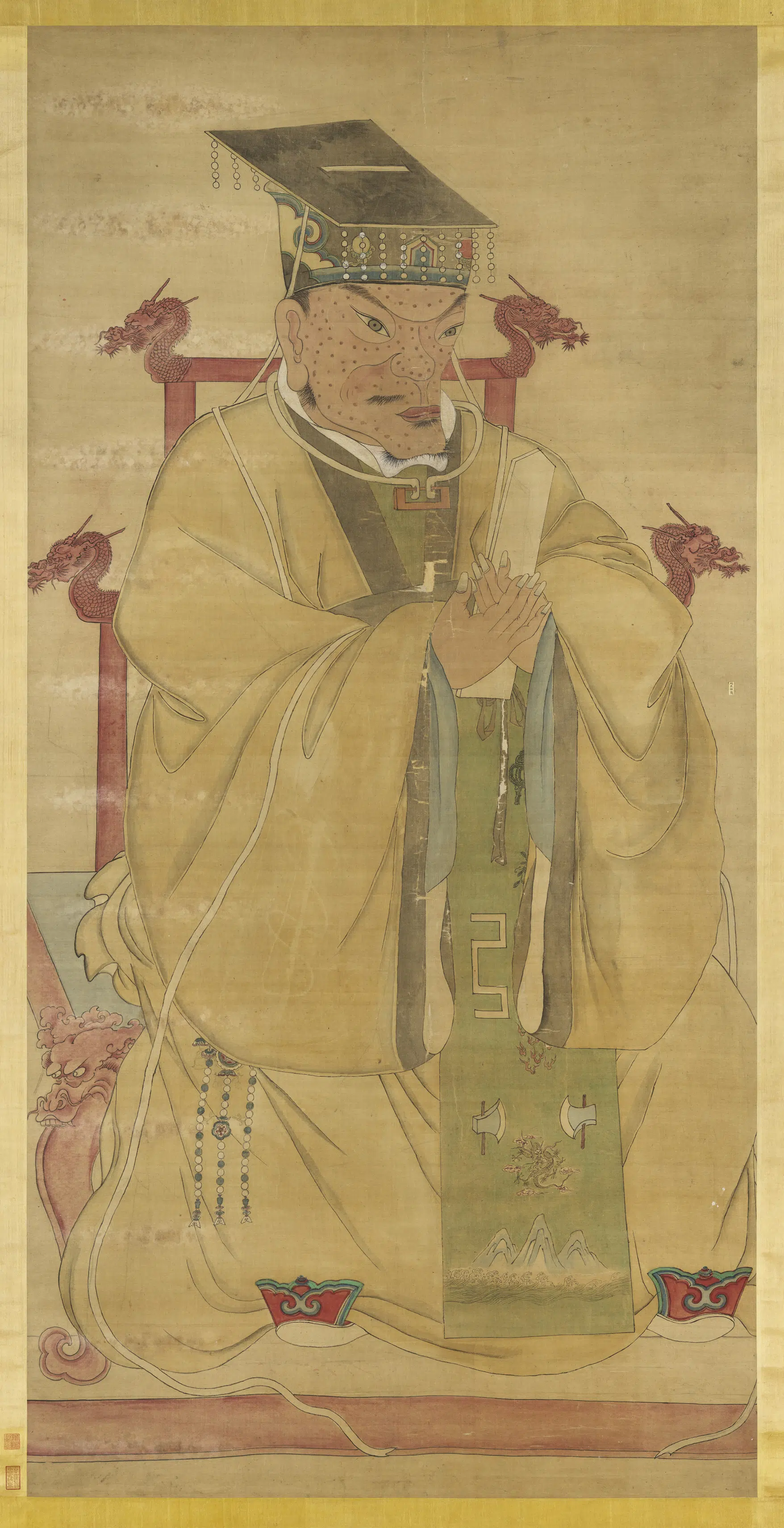 明朝《明太祖坐像（一）图轴》