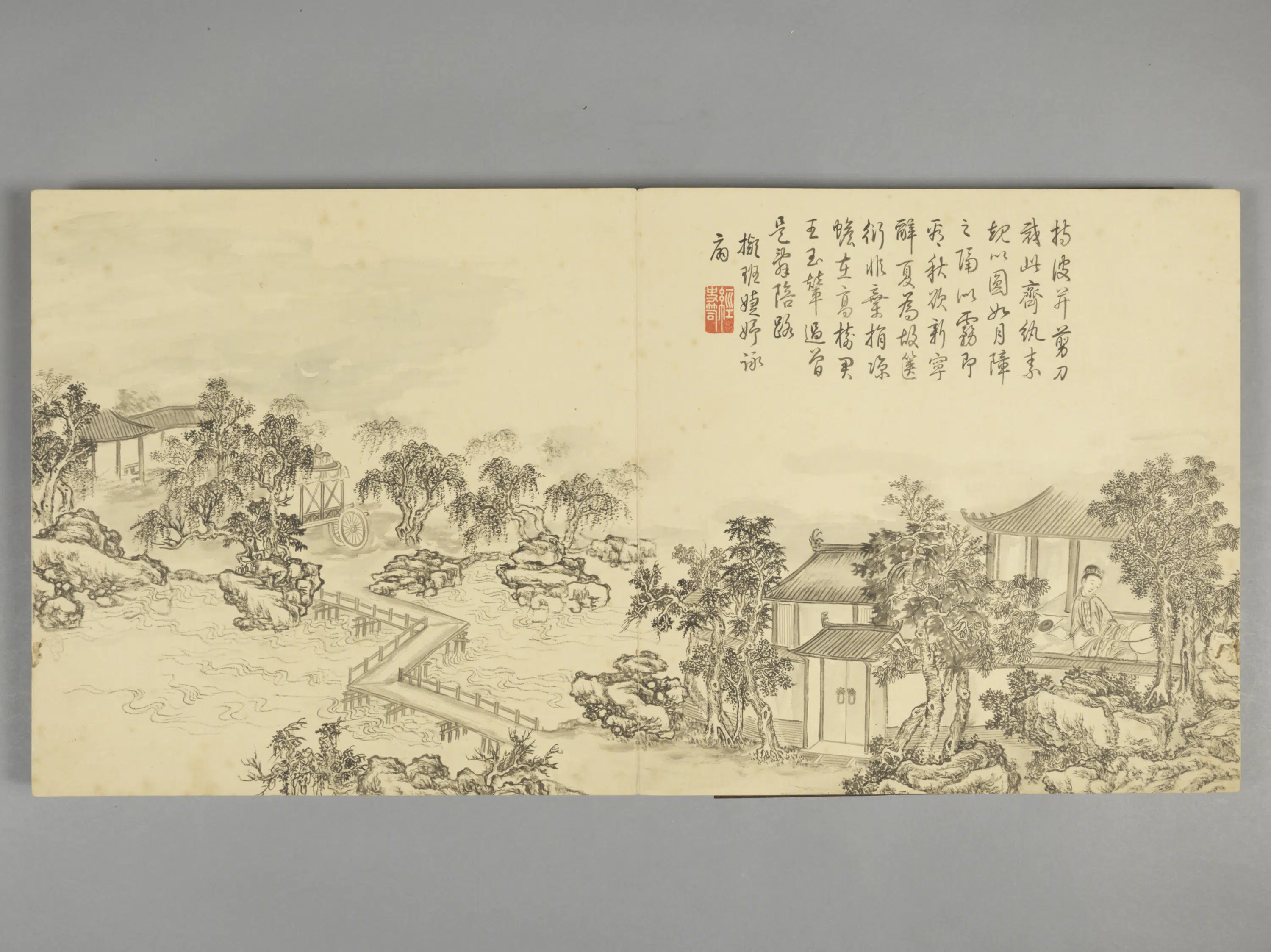 清代【爱新觉罗弘历-乾隆-清高宗】《董邦达画拟古诗意图册(30开)》 第12张 清代【爱新觉罗弘历-乾隆-清高宗】《董邦达画拟古诗意图册(30开)》 第12张