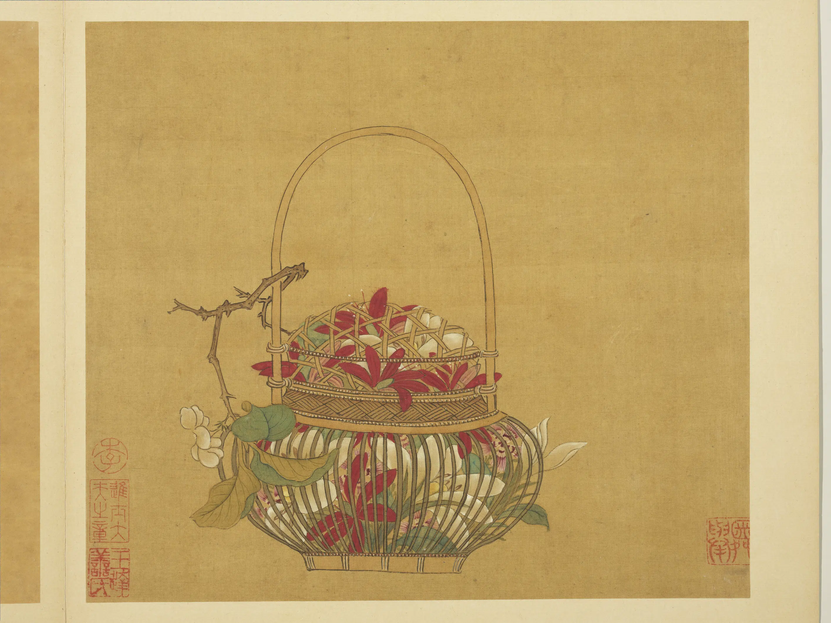 宋-元朝【钱选】《画花篮图册》 第8张 宋-元朝【钱选】《画花篮图册》 第8张