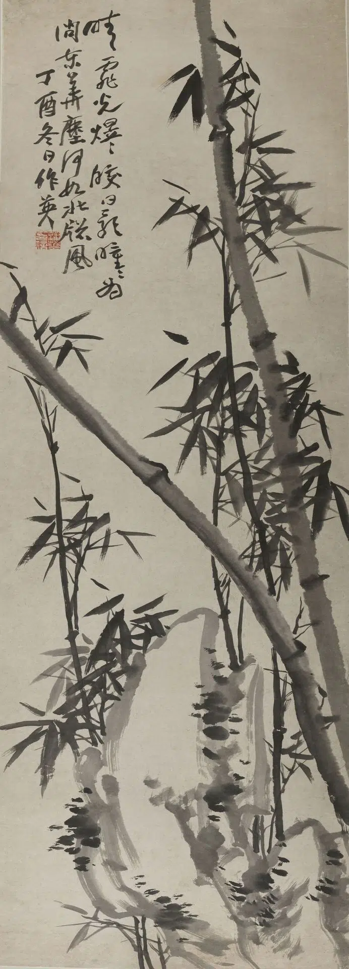 近现代【蒲华】《墨竹轴-1》