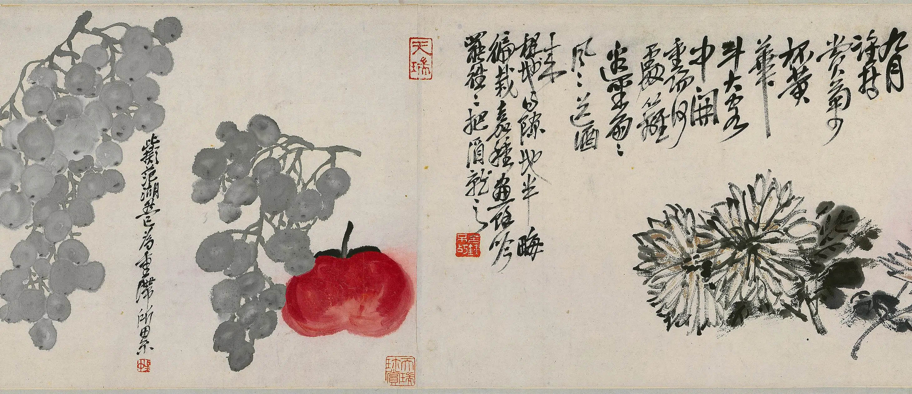 清代【吴昌硕】《花卉蔬果卷》 第9张