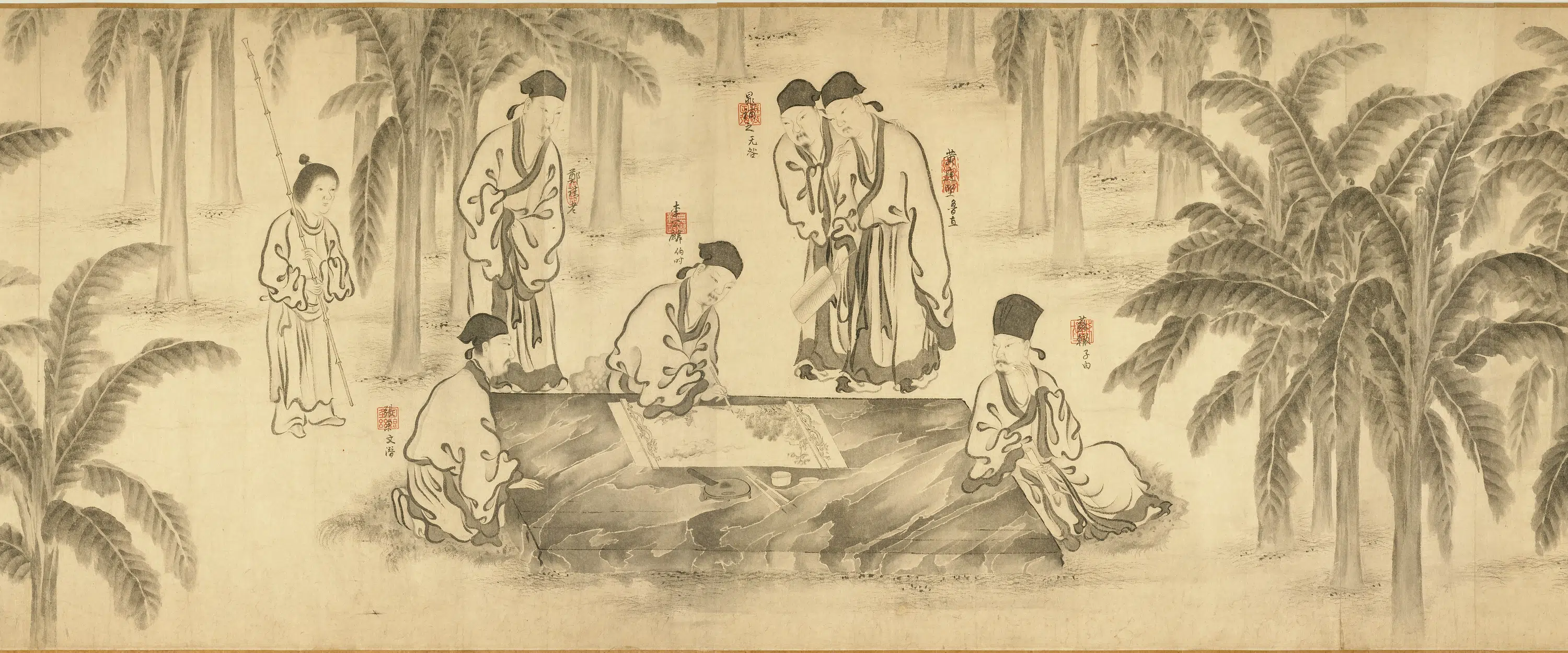 宋代《宋人西园雅集卷》 第7张