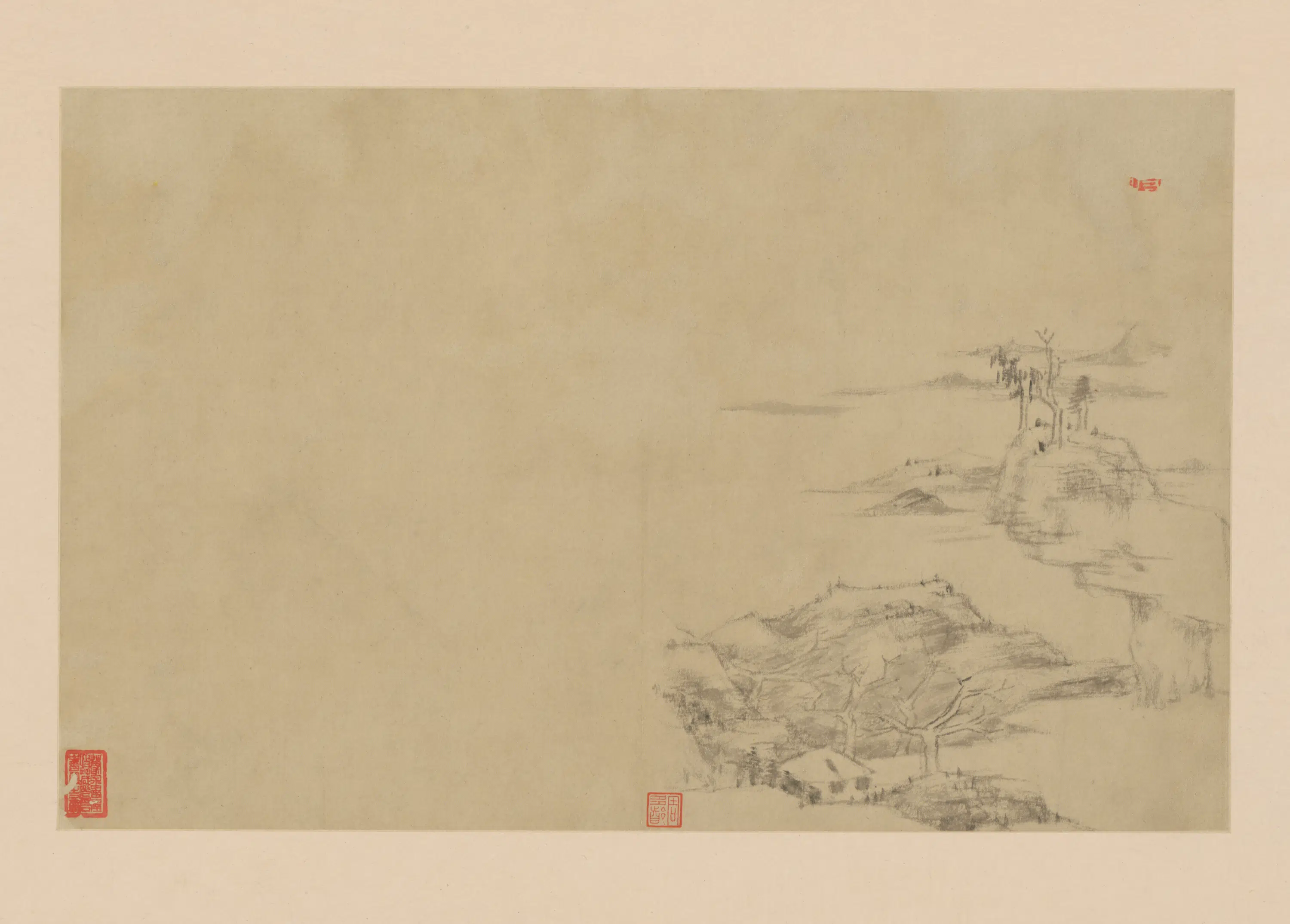 清代【朱耷】《山水册(10开)》 第4张 清代【朱耷】《山水册(10开)》 第4张