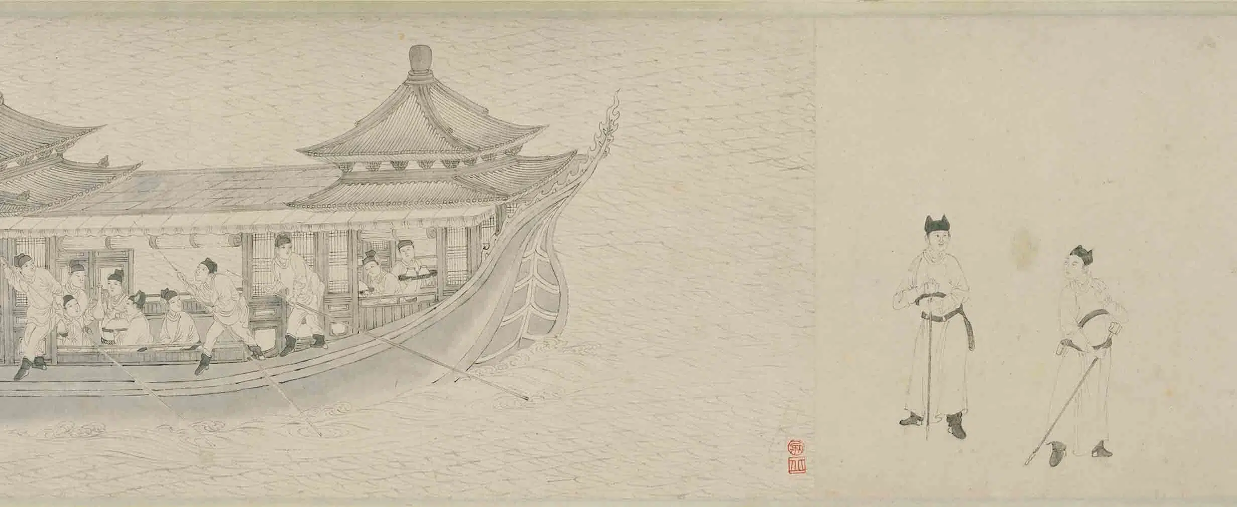 明朝【尤求】《汉宫春晓图卷》 第2张