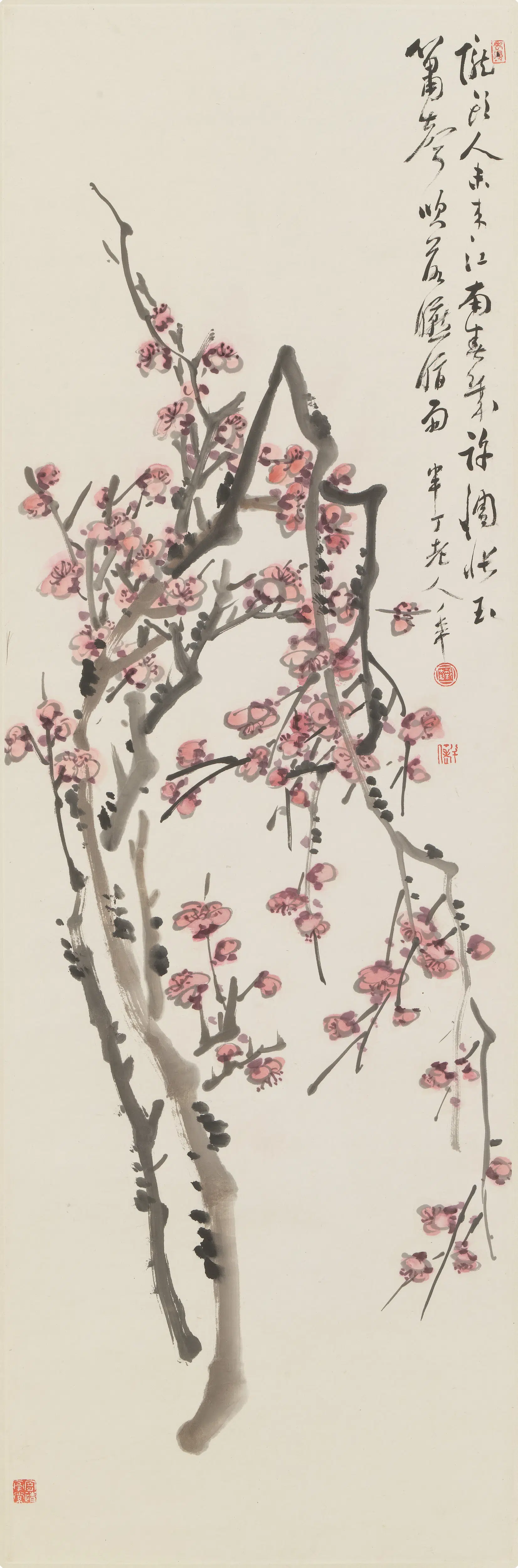 近现代【陈半丁-陈年（陈云彰）】《梅花图轴》 第1张
