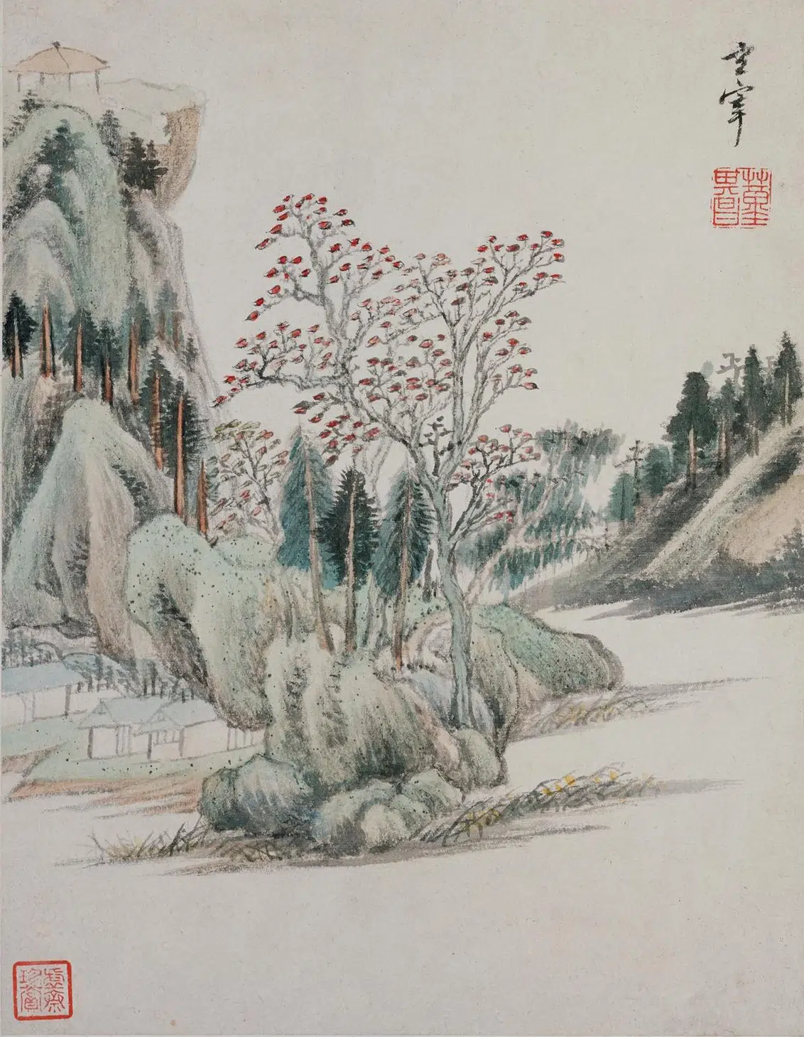 明朝【董其昌】《宝华山庄图册》 第5张 明朝【董其昌】《宝华山庄图册》 第5张