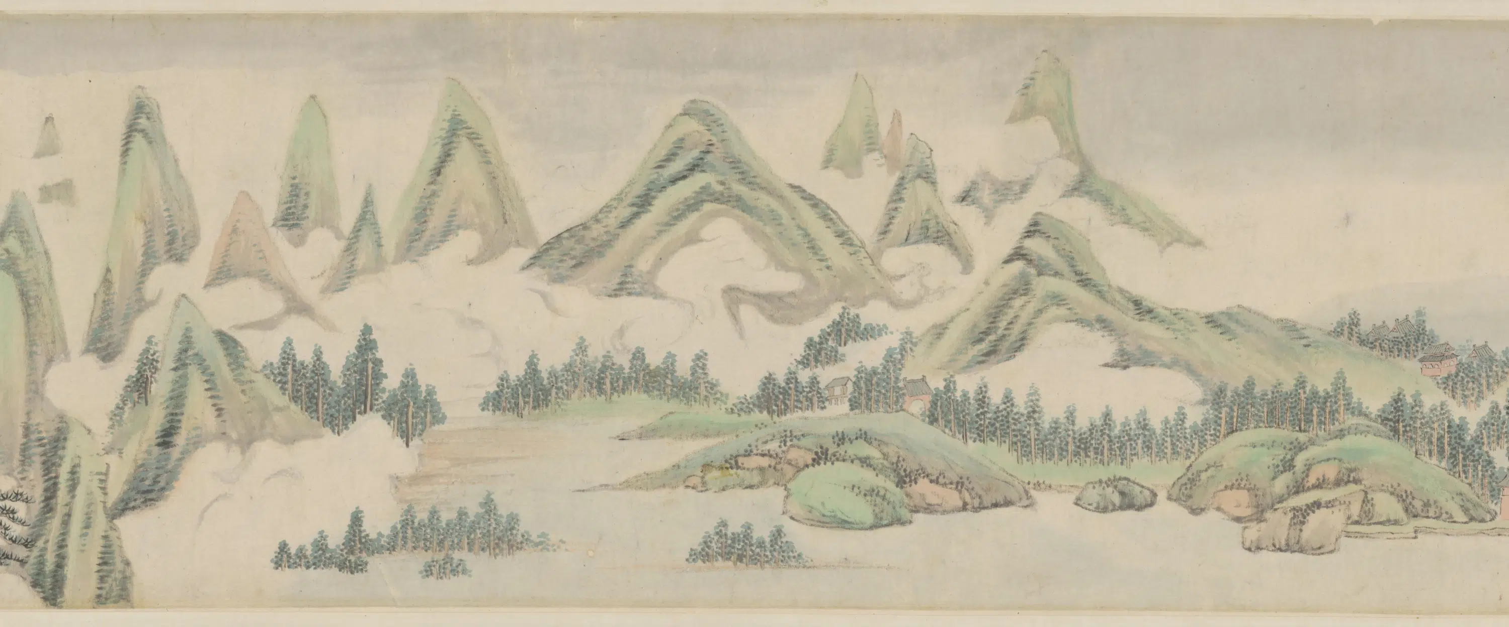 清代【萧云从】《仿古山水图屏》 第44张