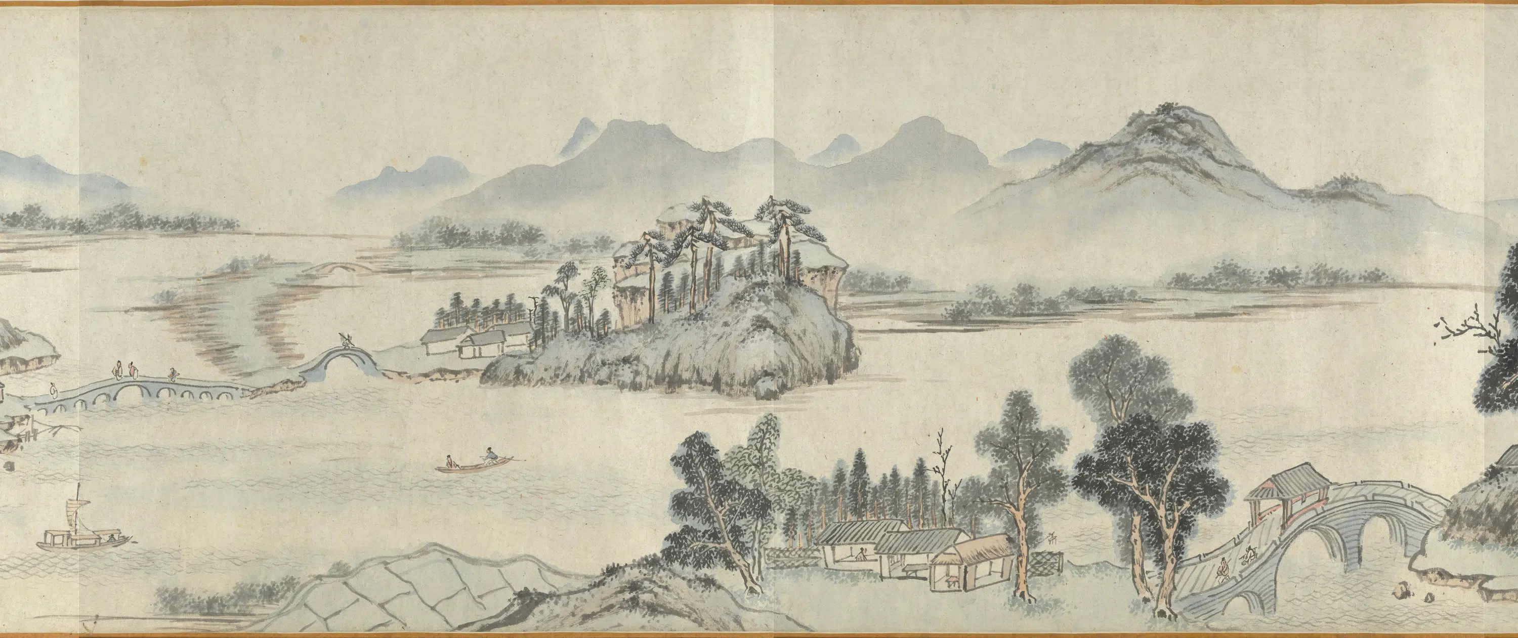 明朝【钱穀（谷）】《石湖图卷》 第2张
