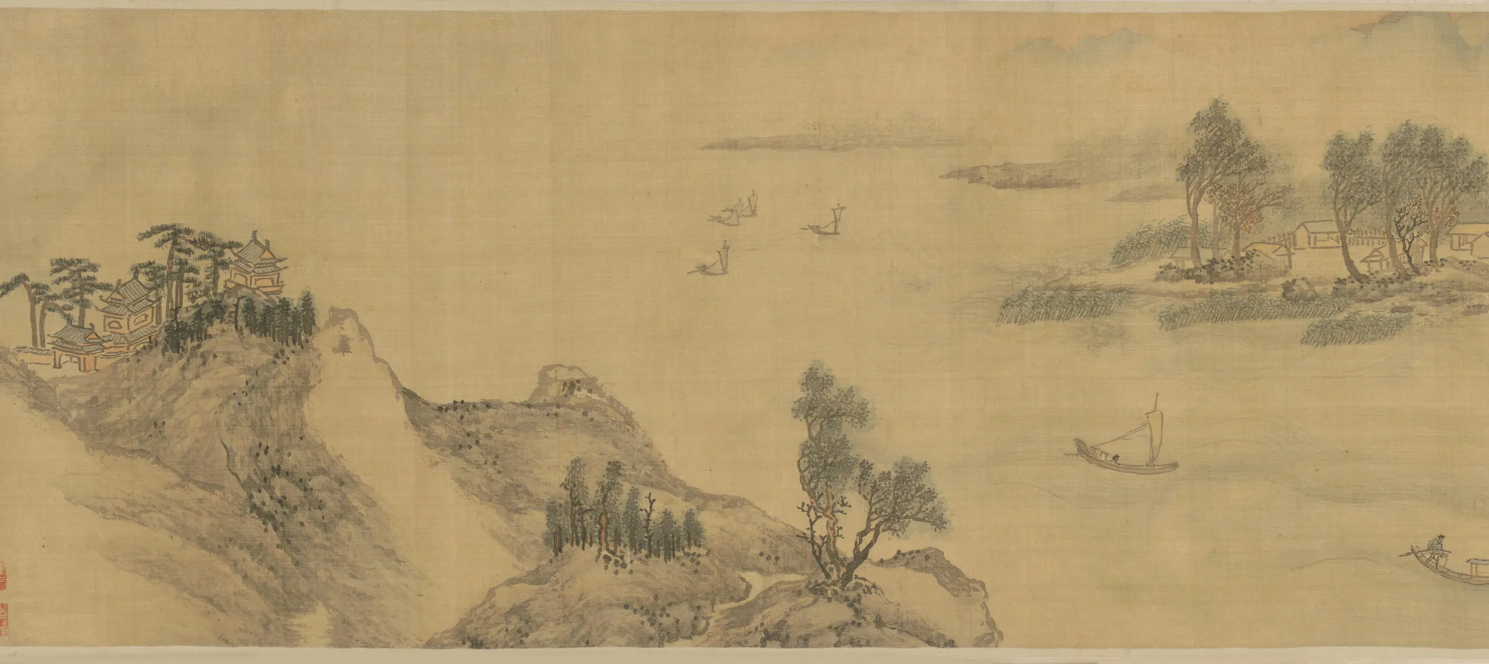 明朝【陈焕】《江村旅况卷》 第4张