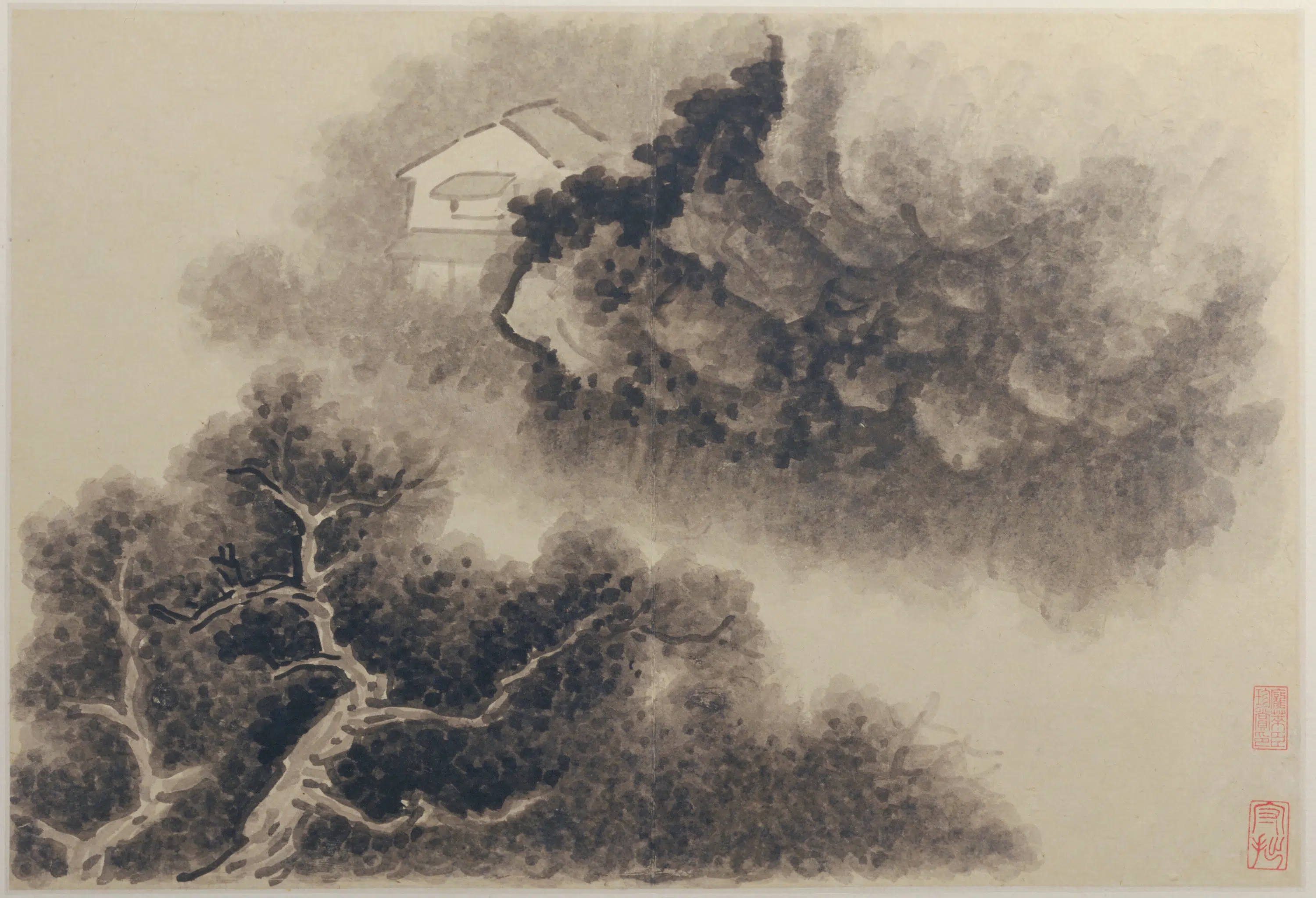 清代【龚贤】《山水册（17开）》 第16张