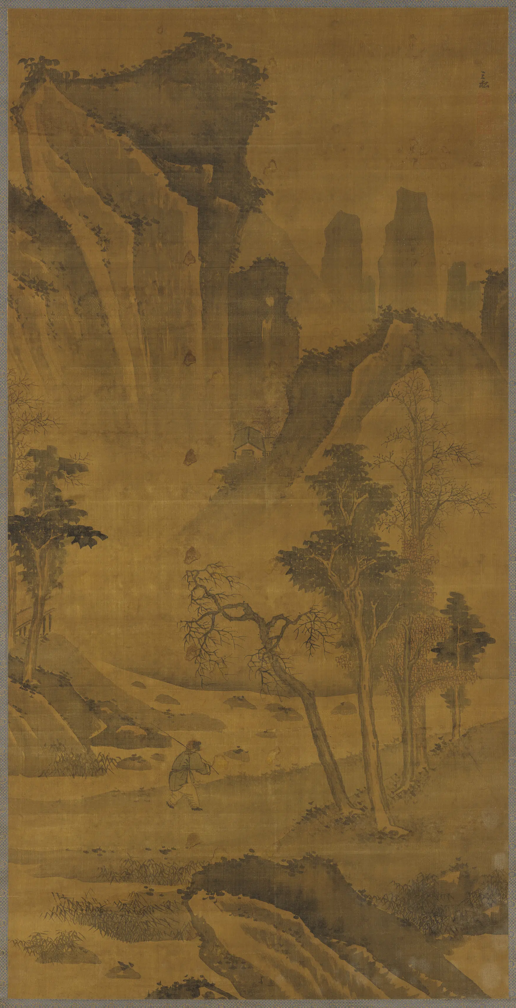 明朝【蒋嵩】《山水图轴》