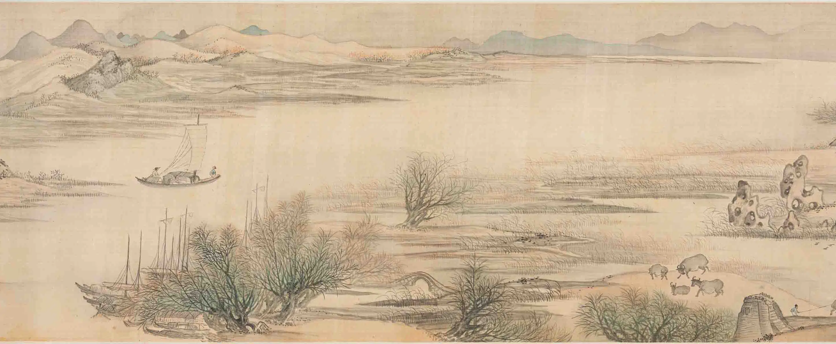 清代【王槩（王概）】《秋帆旷揽图卷》 第11张