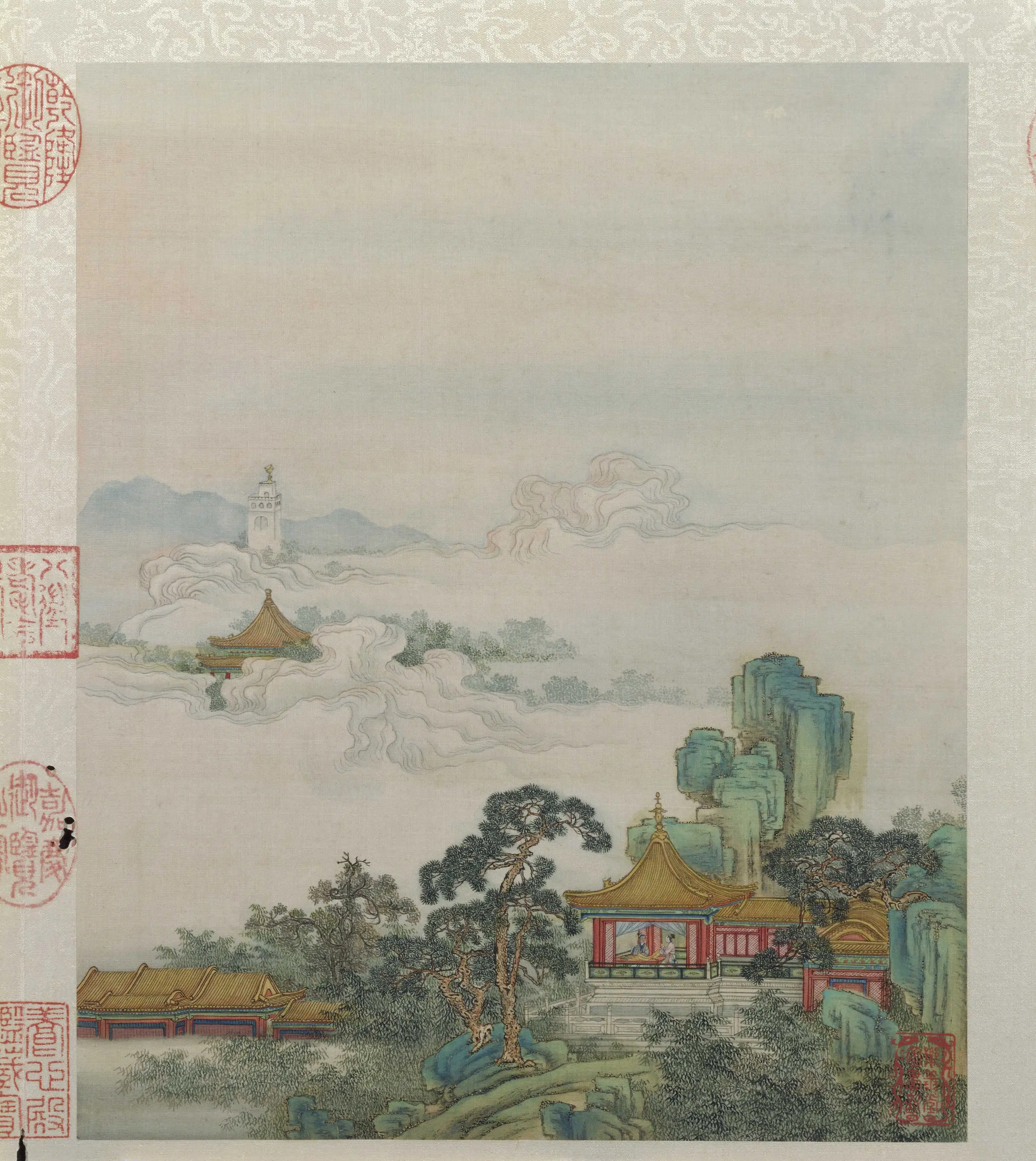 清代【陈枚】《山水楼阁图册十二开》 第2张
