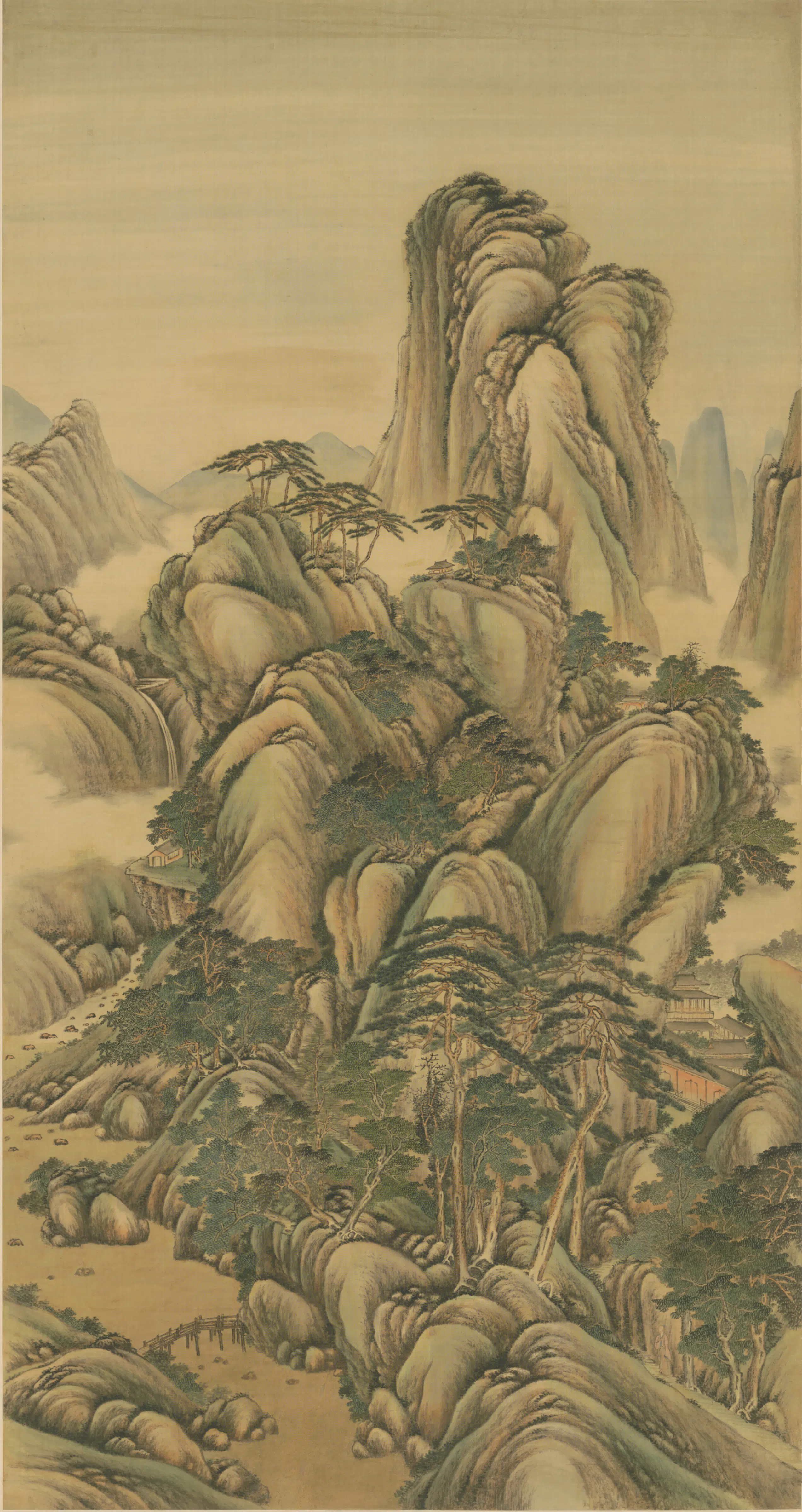 清代【爱新觉罗胤禛-清世宗雍正皇帝】《清人画行乐图轴（8开）》