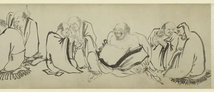 明朝【李麟】《白描罗汉图卷》 第4张 明朝【李麟】《白描罗汉图卷》 第4张