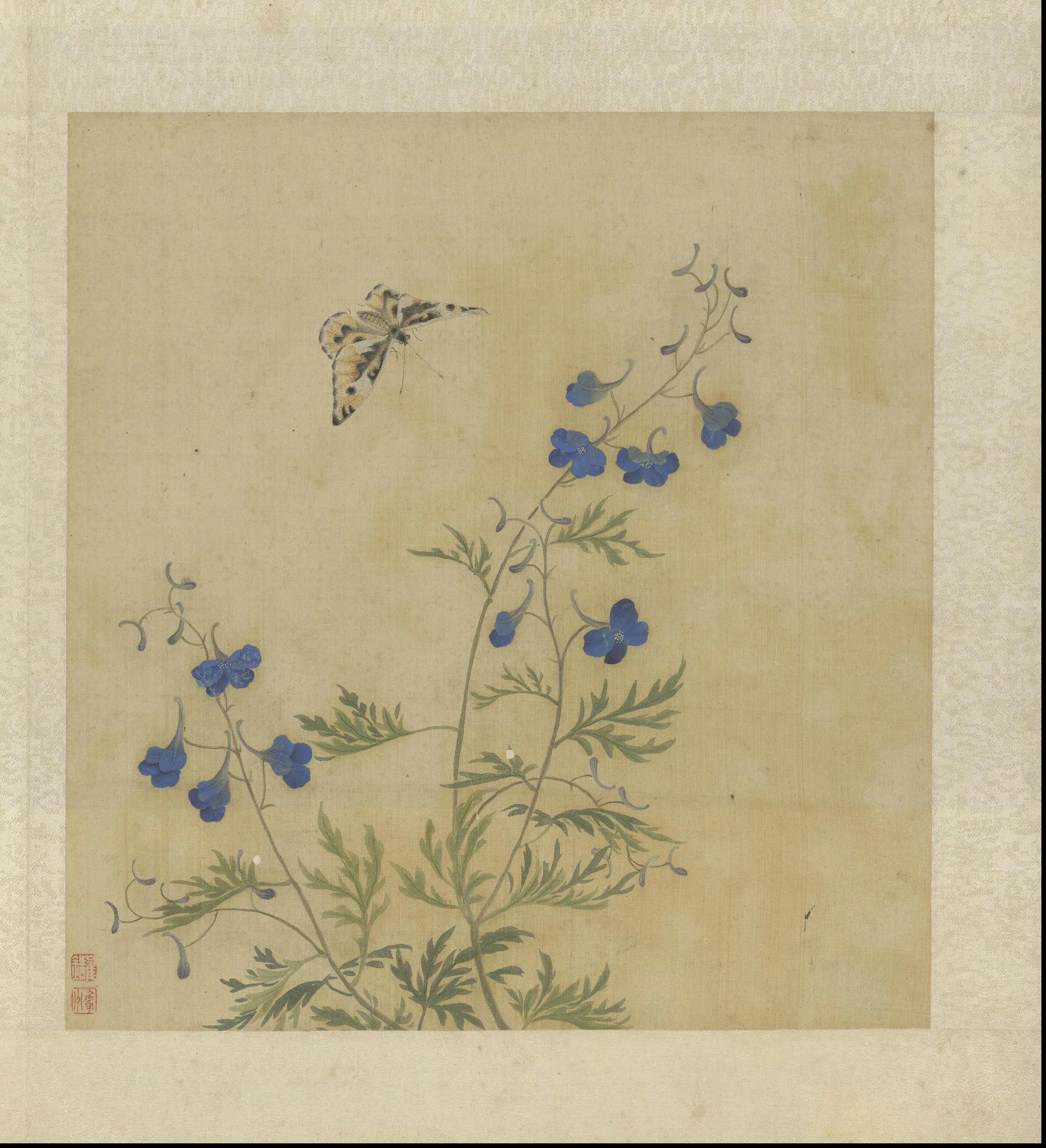 清代【崔鏏】《花卉草虫图册》 第5张