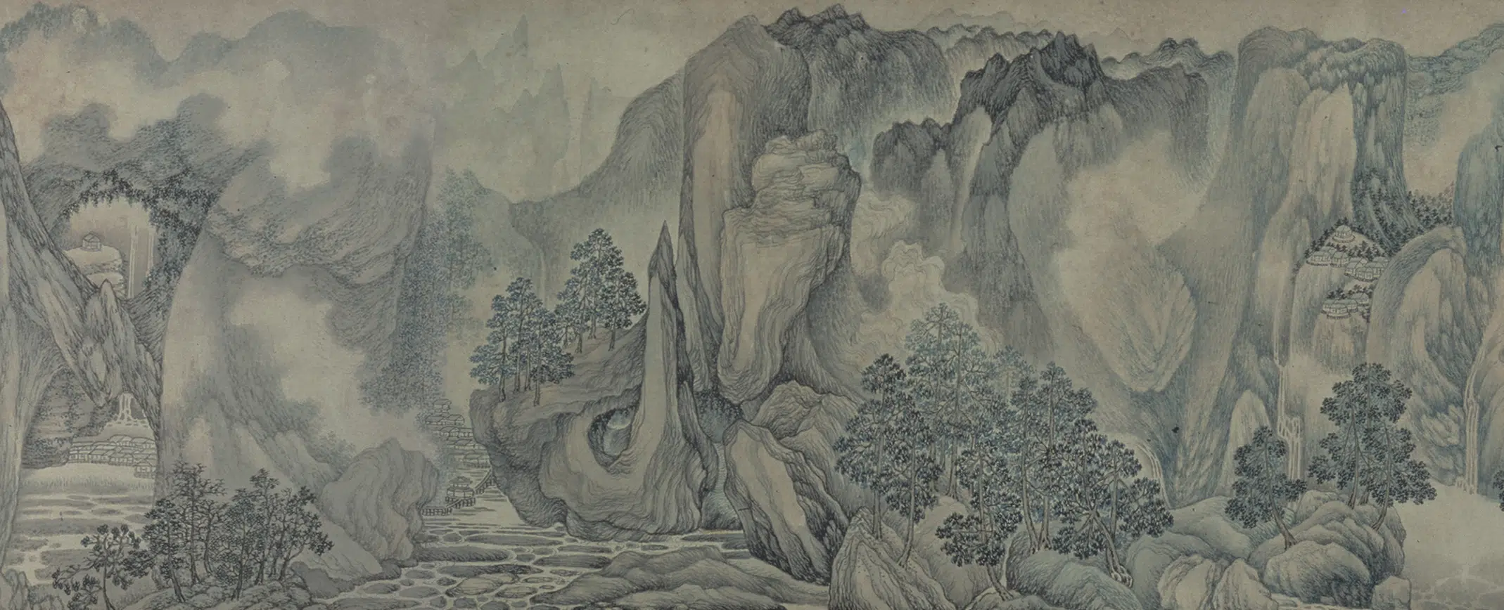 明朝【吴彬】《山阴道上图卷》 第11张 明朝【吴彬】《山阴道上图卷》 第11张
