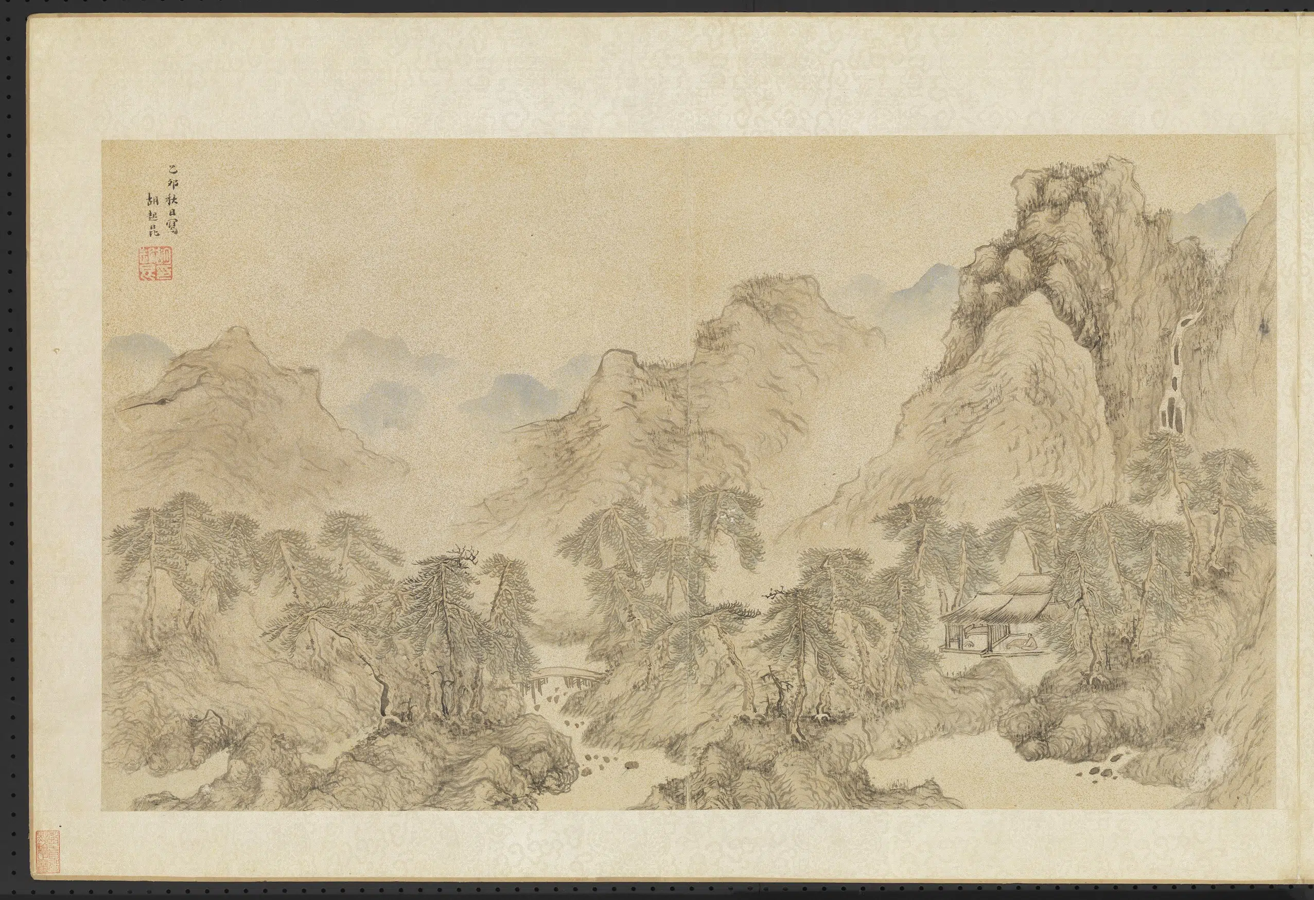 明朝【胡起昆】《明人画幅集册-茅堂独坐》 第1张 明朝【胡起昆】《明人画幅集册-茅堂独坐》 第1张
