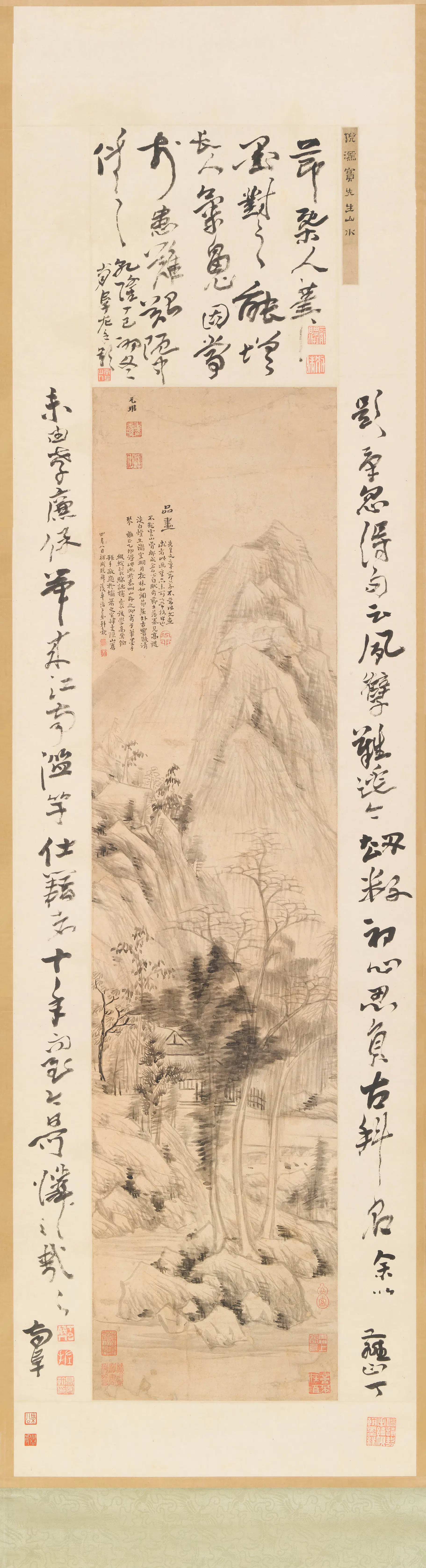 明朝【倪元璐】《山水轴》