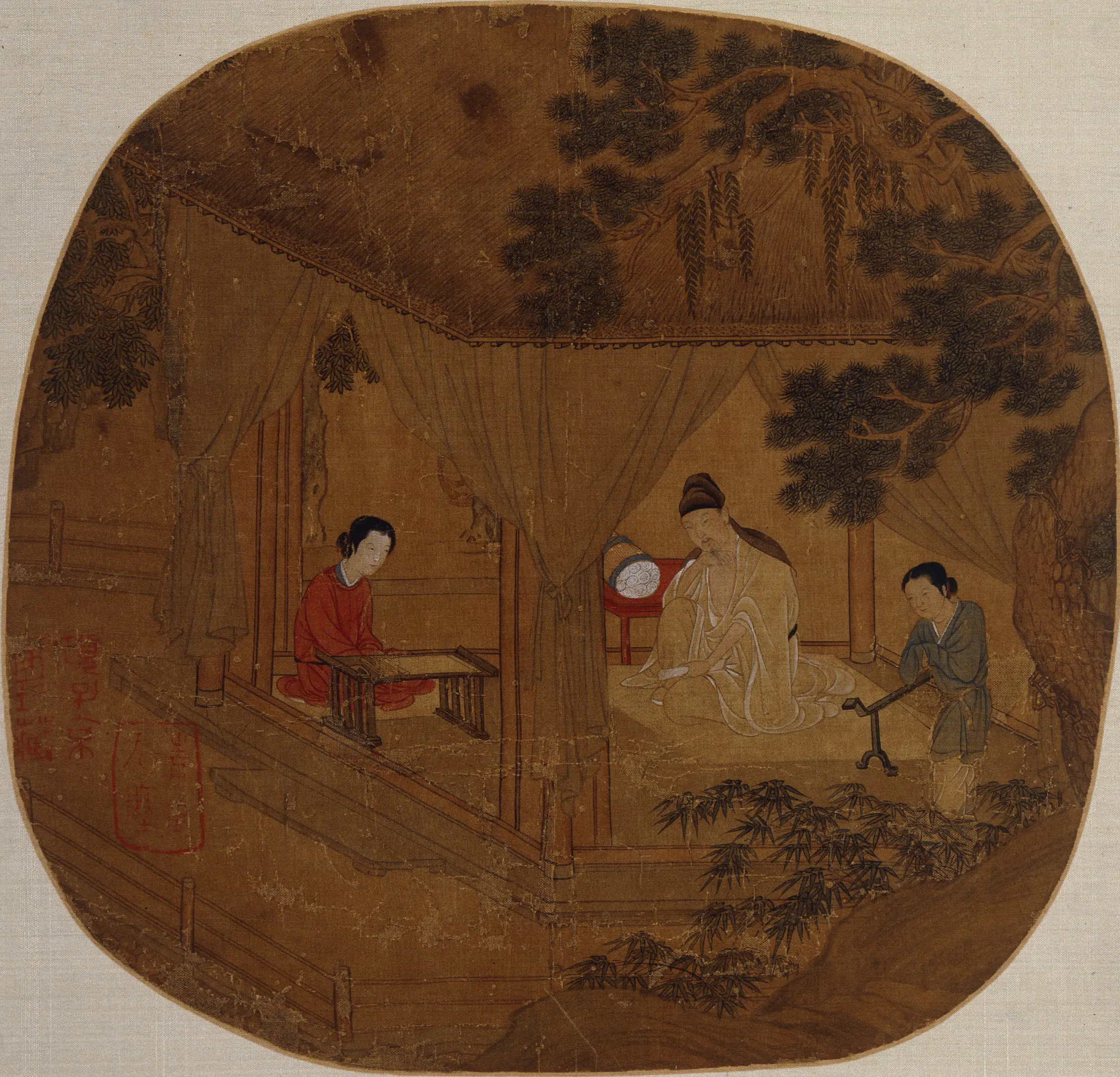 明朝【仇英】《临宋人画册》 第7张