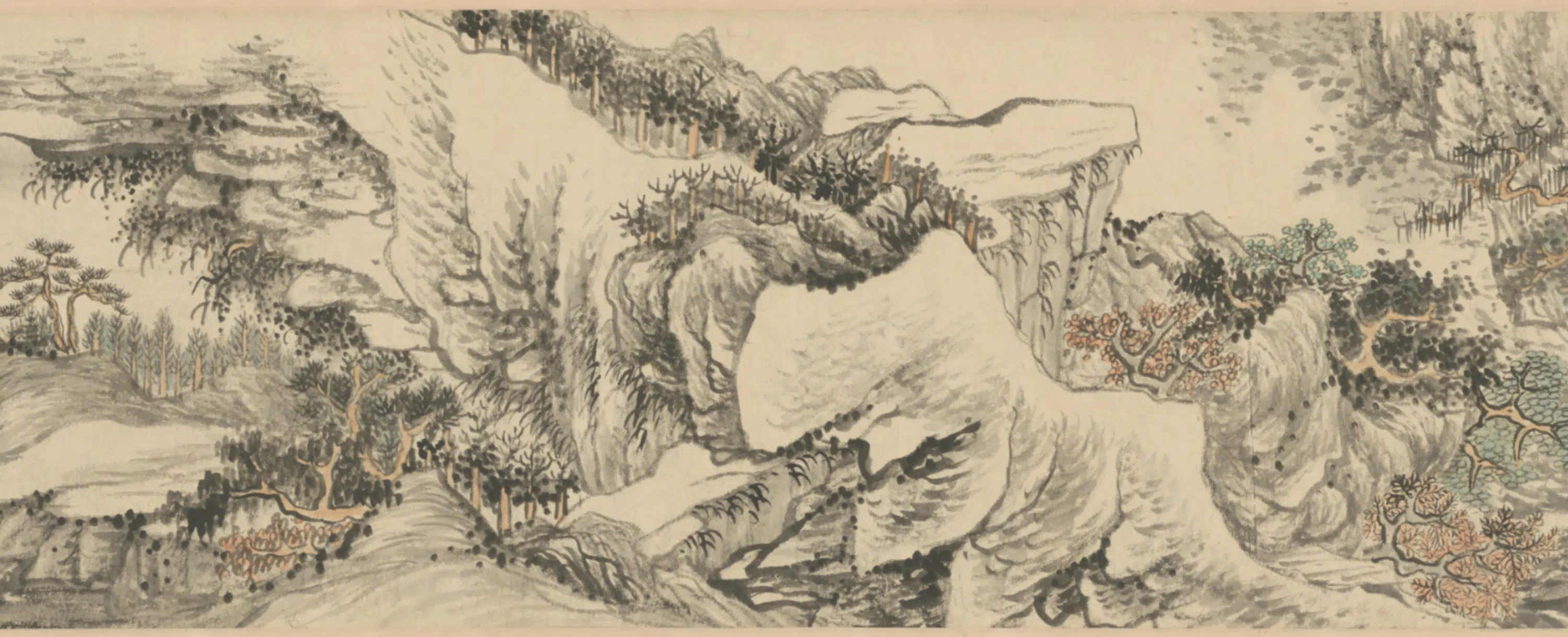 清代【柳堉】《仿王蒙山水卷》 第2张