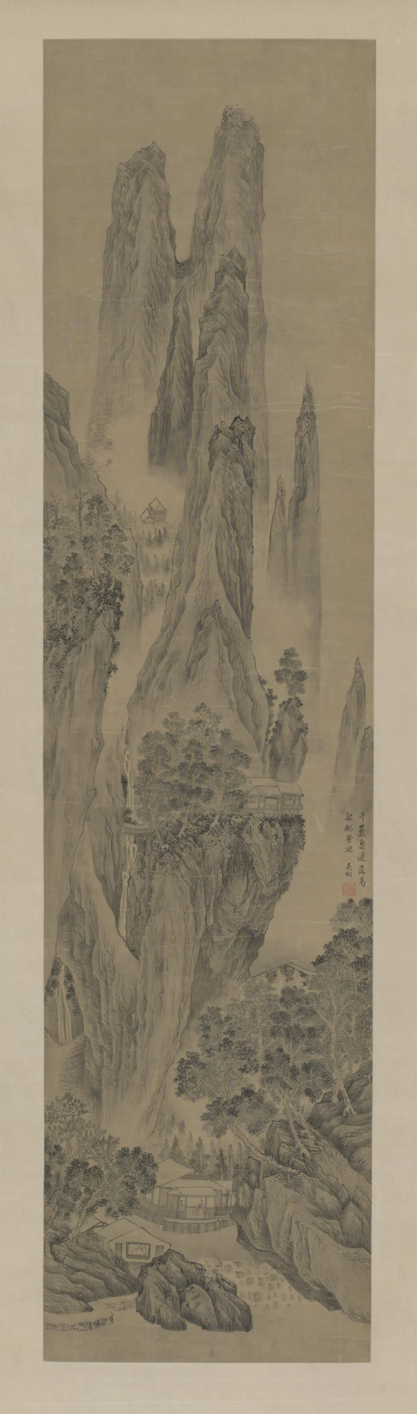 明朝【吴彬】《山水图轴》