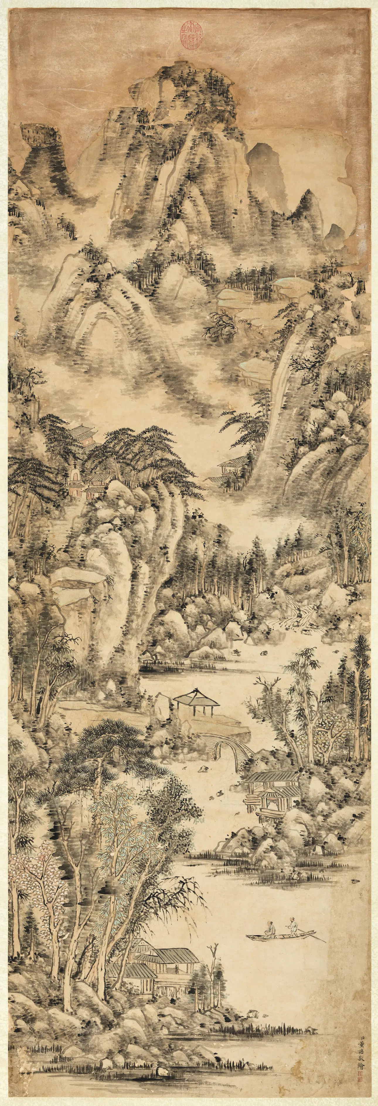 清代【董诰】《山水图轴》 第1张
