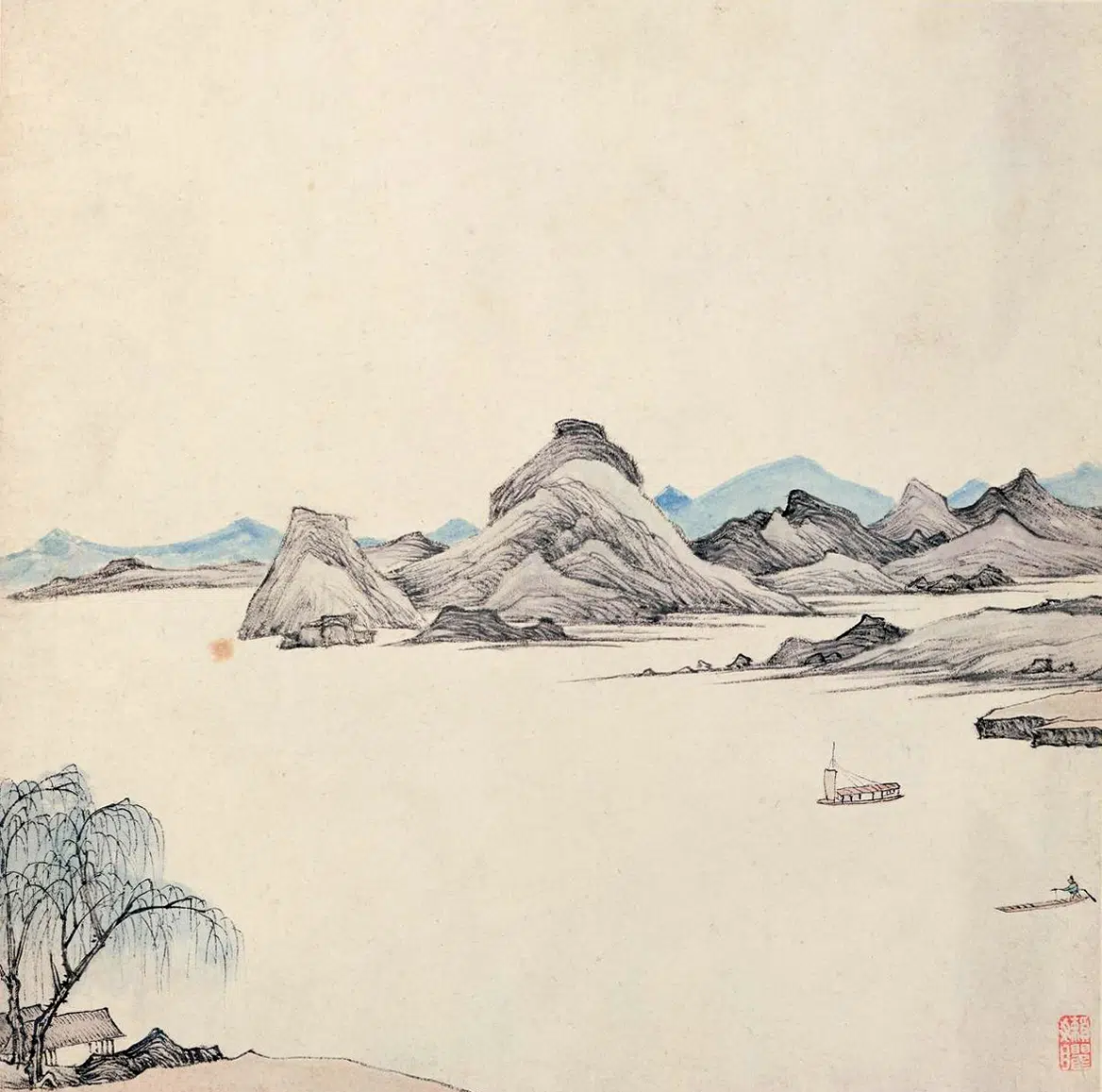 清代【弘仁】《山水册》 第7张
