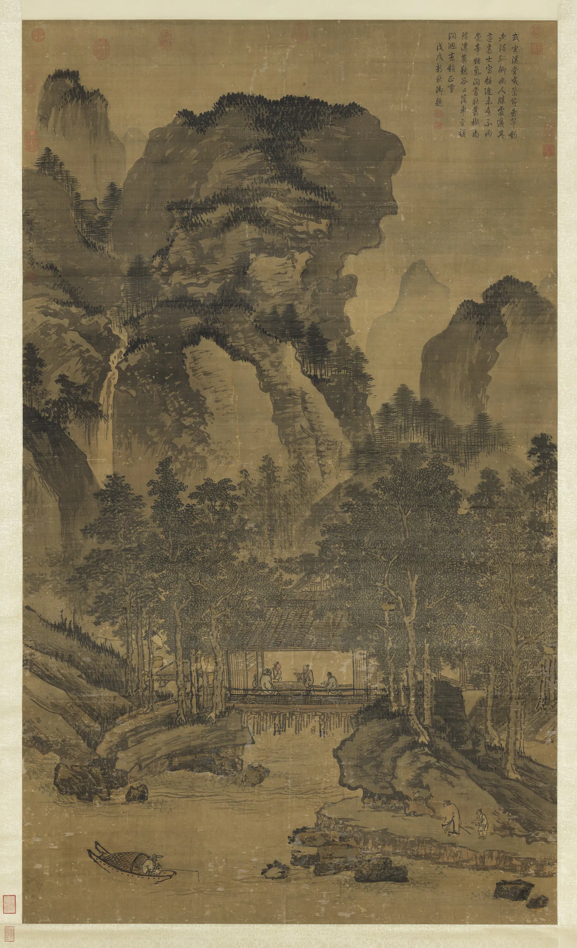 明朝【戴进】《画山水图轴》