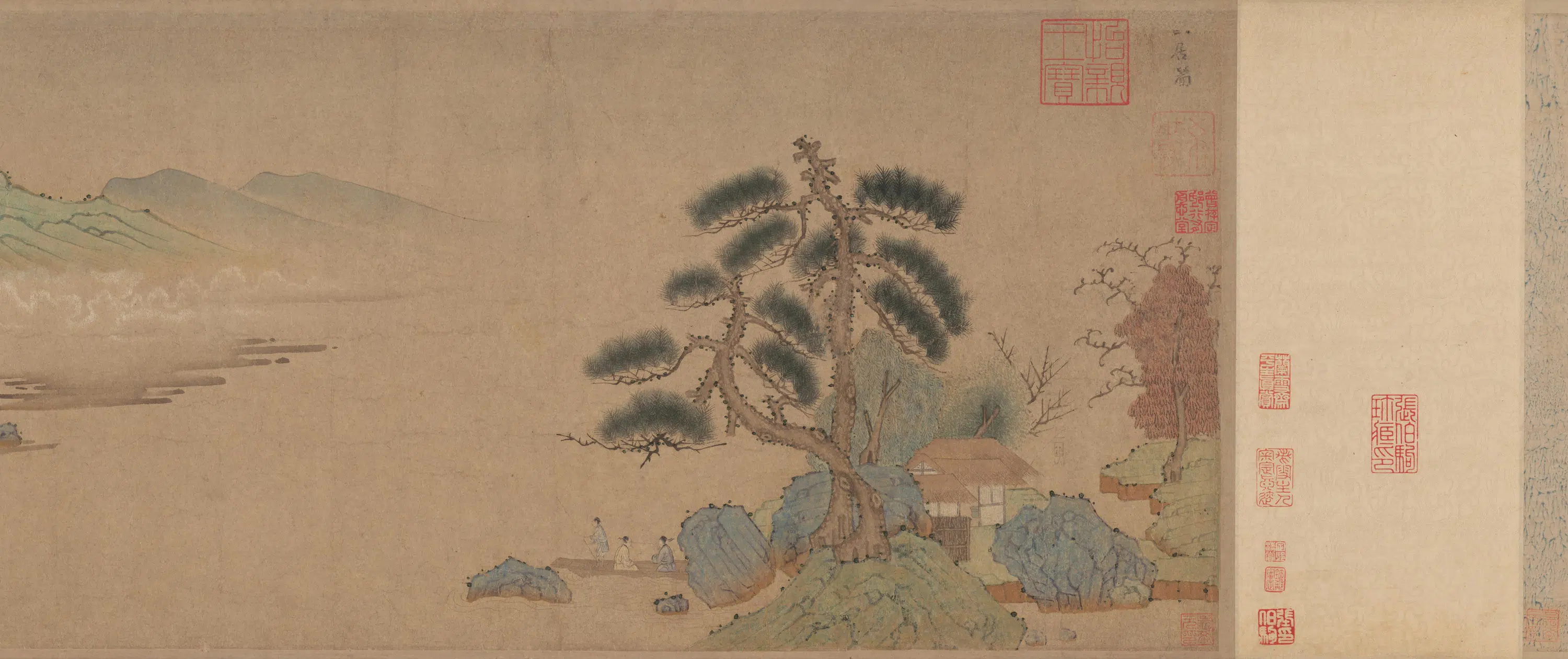 元朝【钱选】《幽居图卷》 第5张