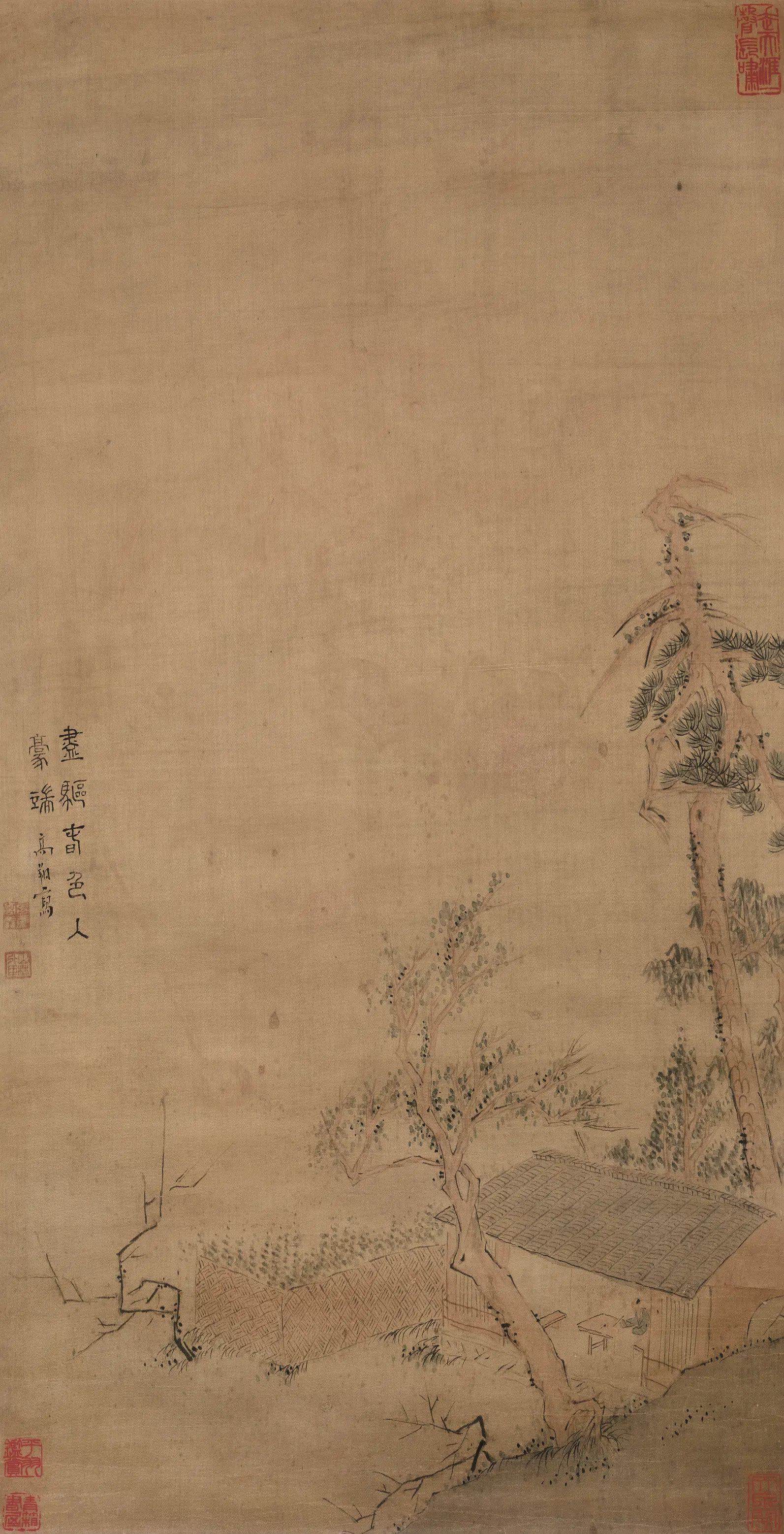 清代【高翔】《尽驱春色入豪端图轴》