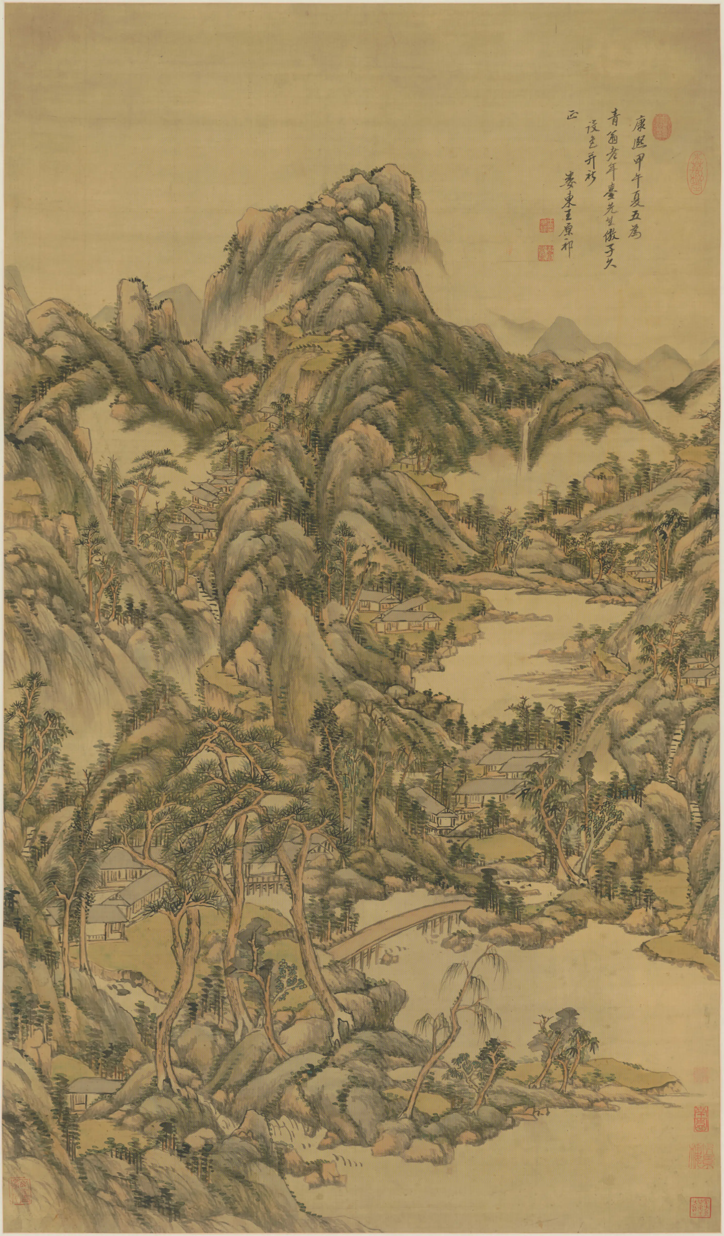 清代【王原祁】《仿黄公望山水轴-5》