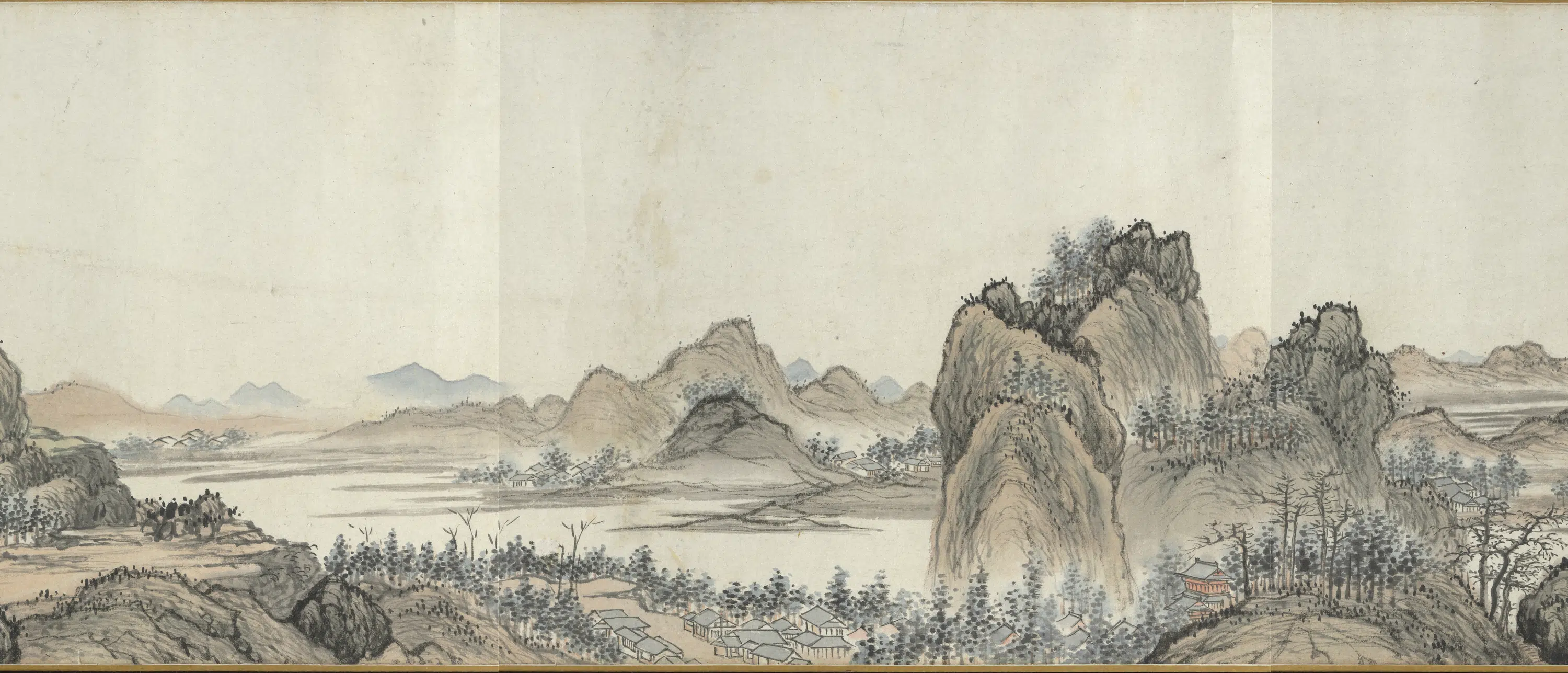 明朝【周用】《溪山烟霭卷》 第4张 明朝【周用】《溪山烟霭卷》 第4张