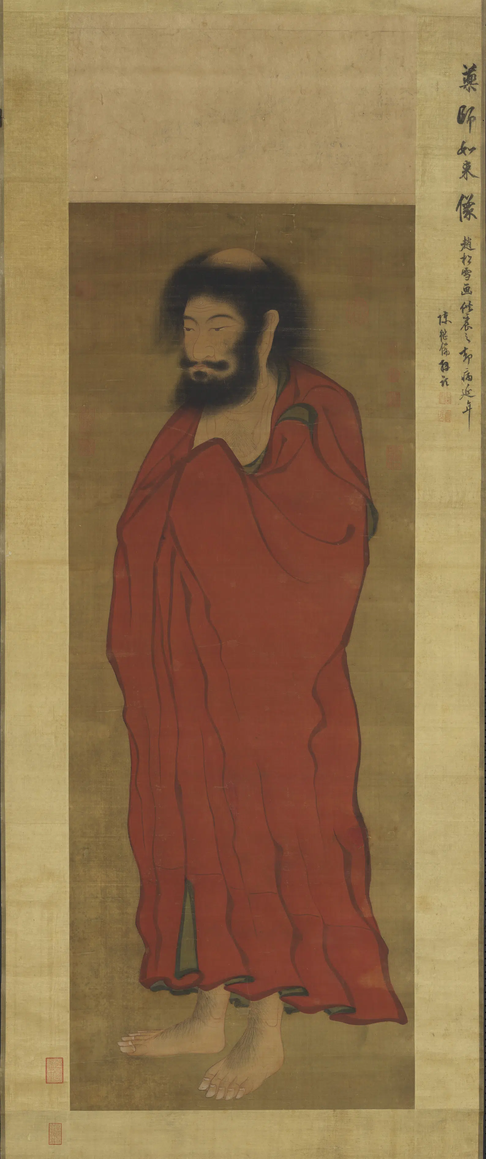 元朝【赵孟頫】《画药师如来像图轴》