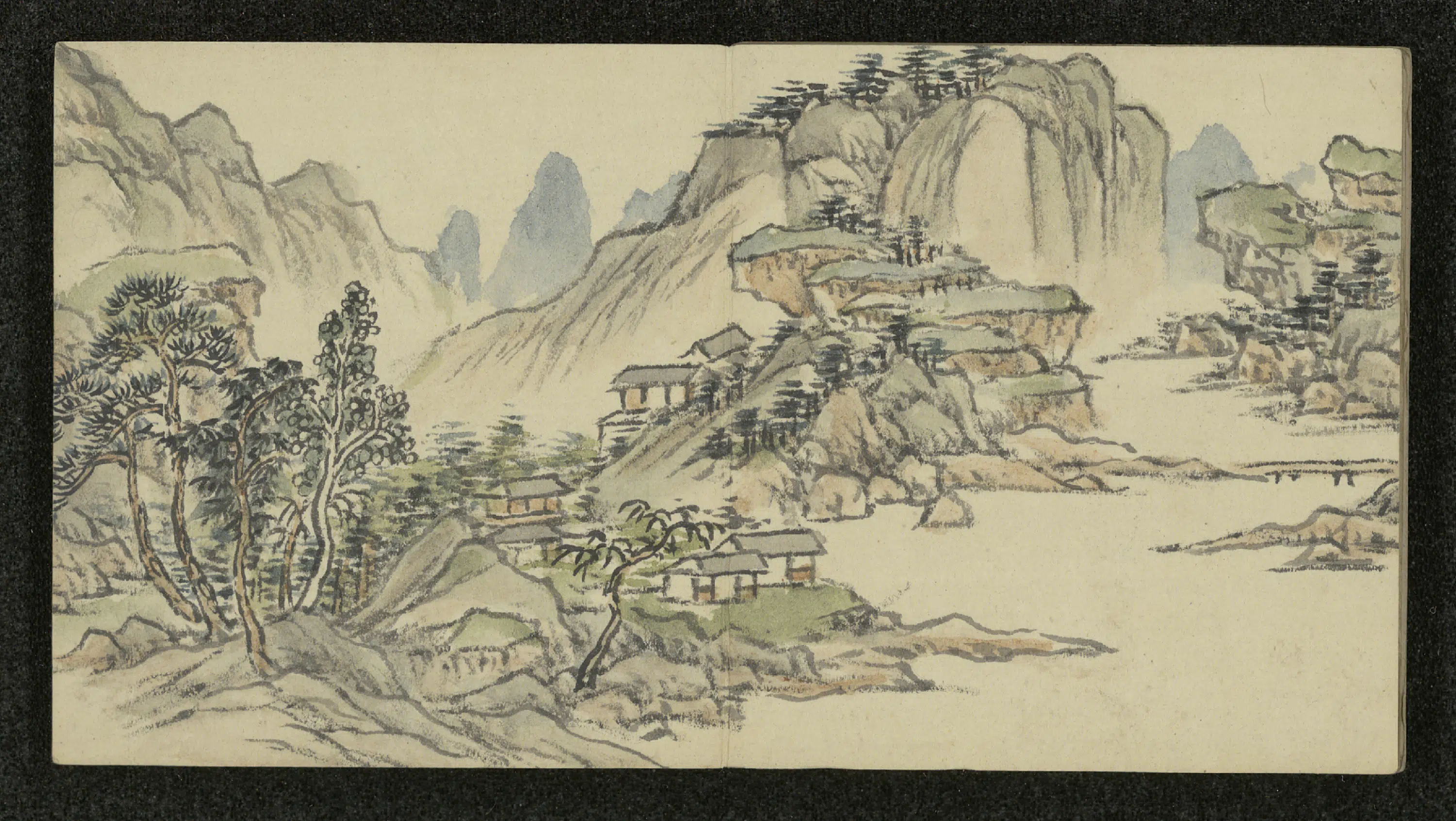 清代【方琮】《山水册（8开）》 第3张