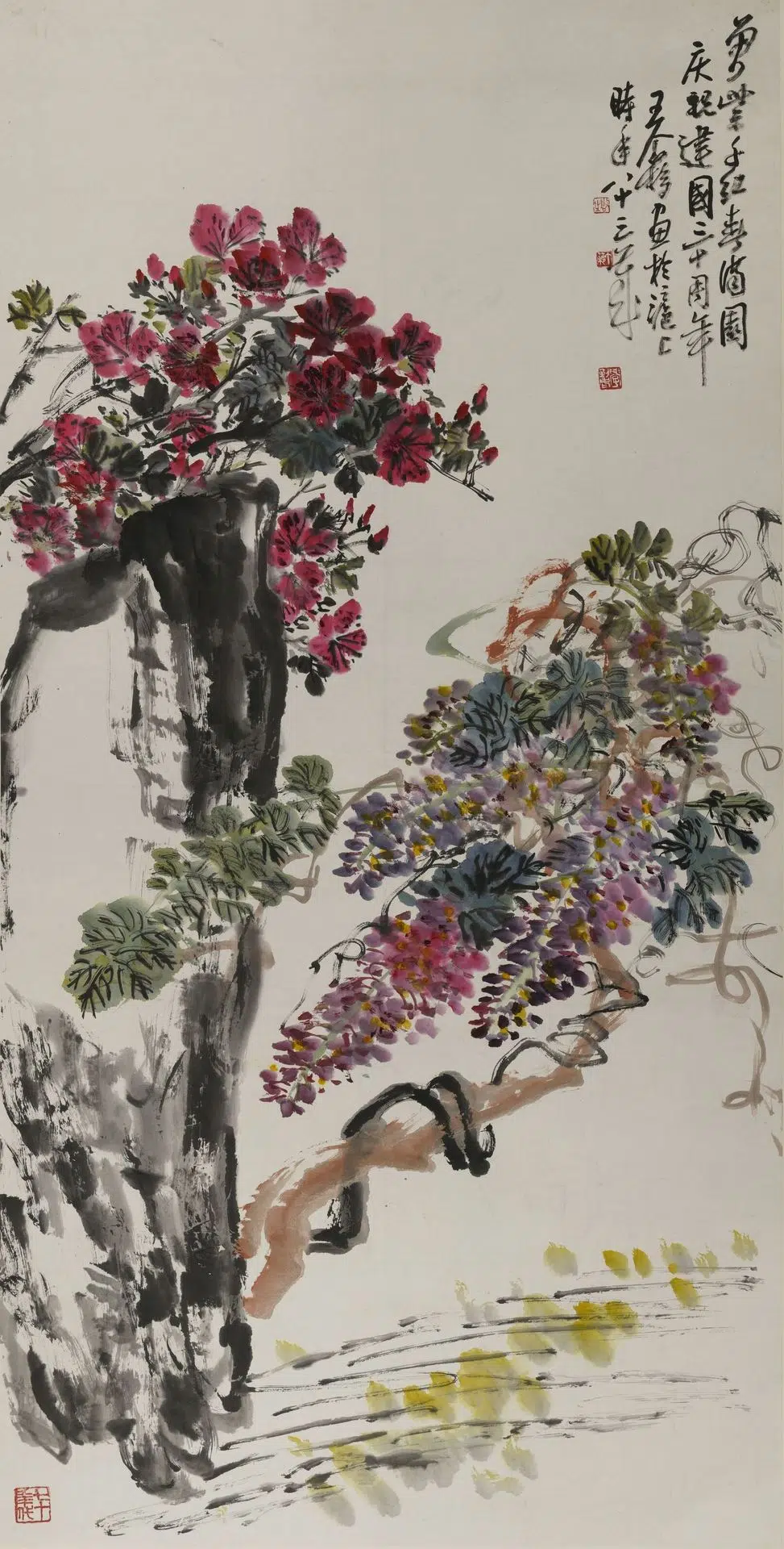 近现代【王个簃】《花卉轴-2》