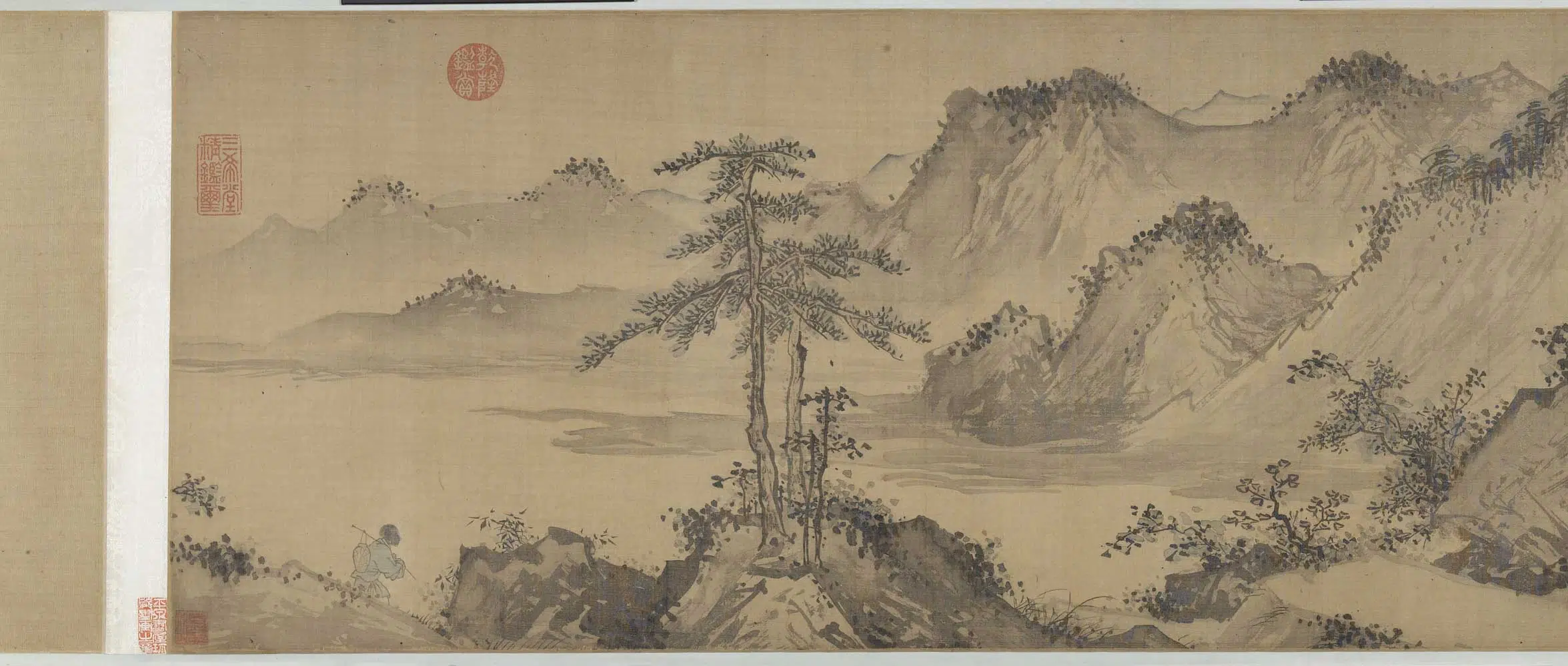 明朝【唐寅-伯虎】《于石图卷》 第2张