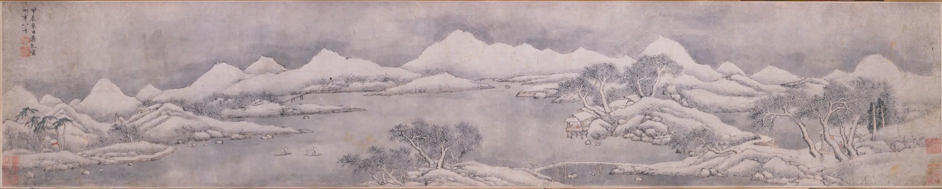 明朝【蒋乾】《雪江归棹图卷》