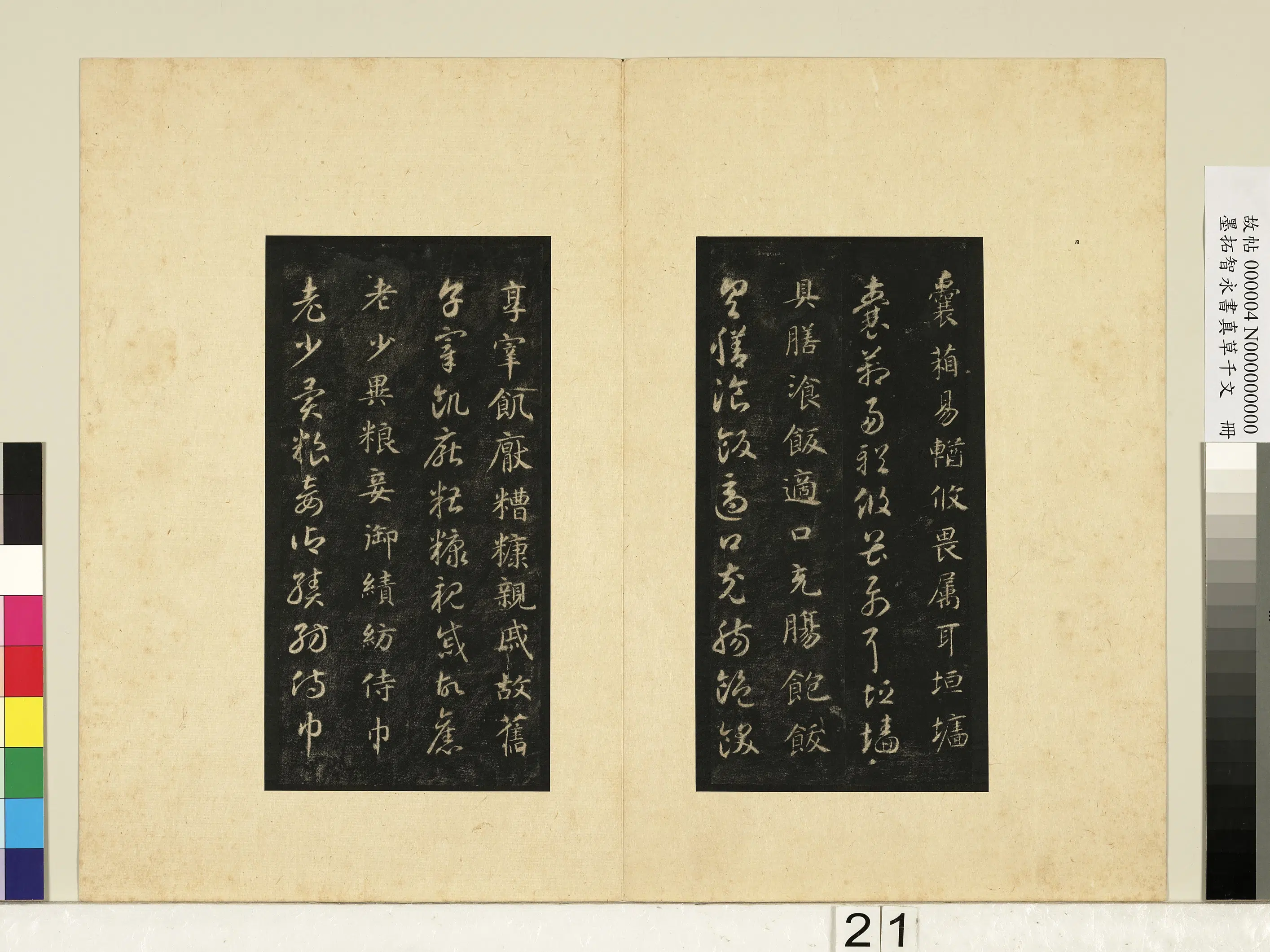 唐朝【释智永】《墨拓智永书真草千文册》 第14张