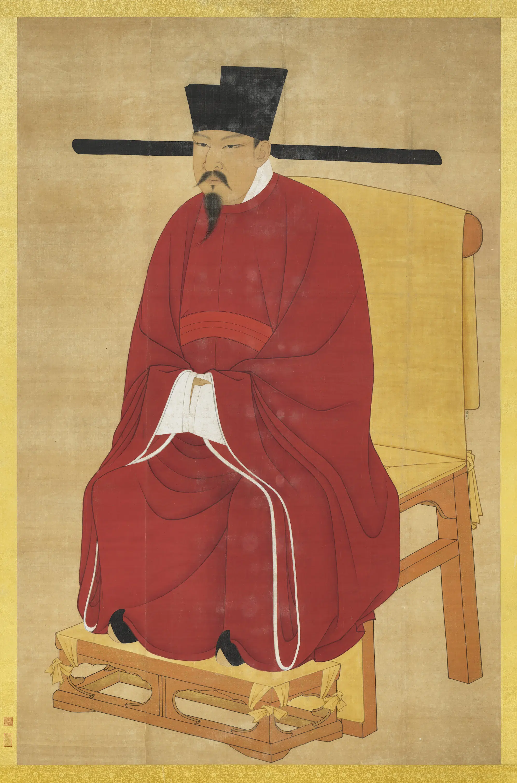 宋代《宋神宗坐像图轴》