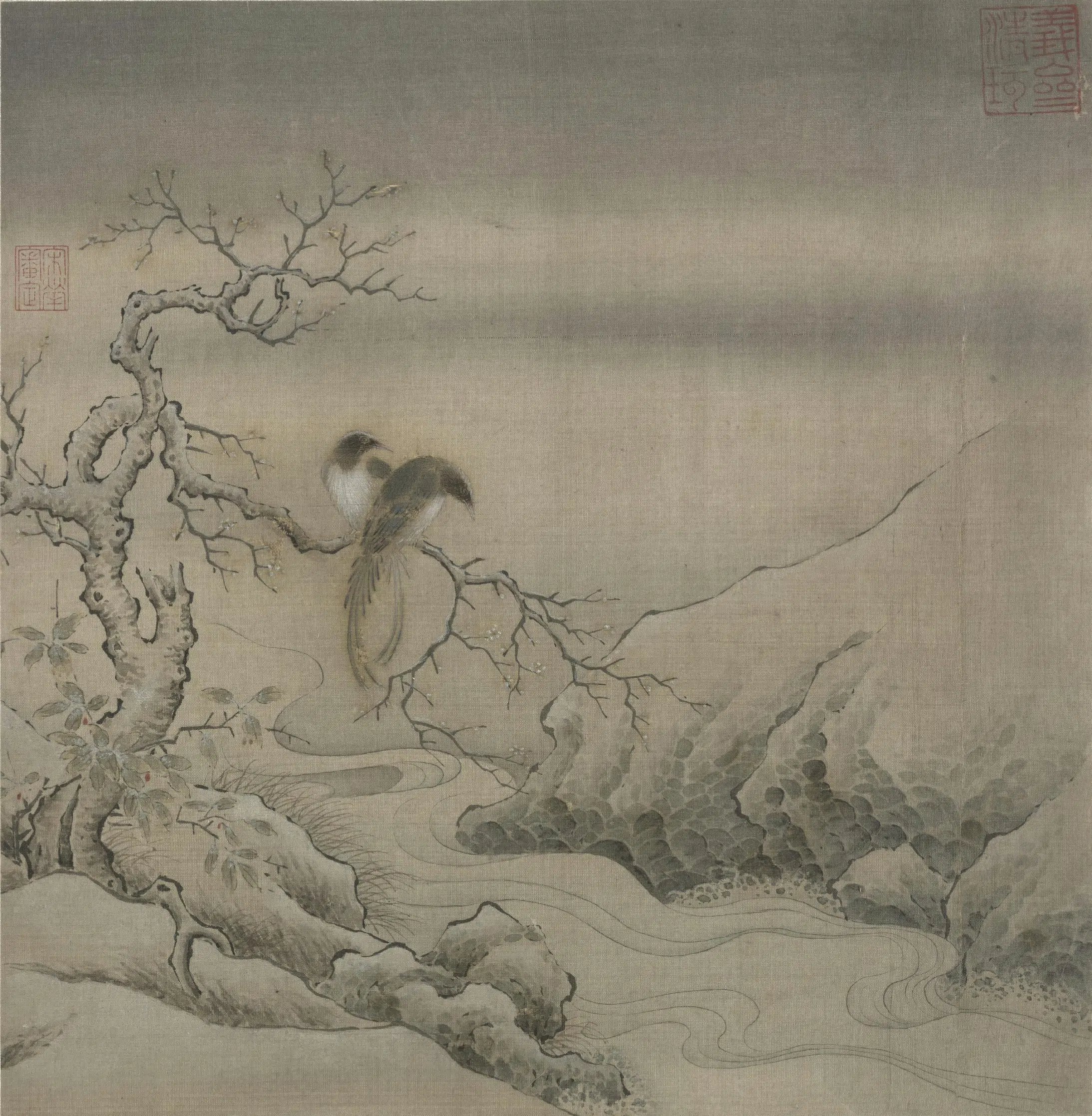 宋代【佚名】《乌桕文禽图页》 第1张