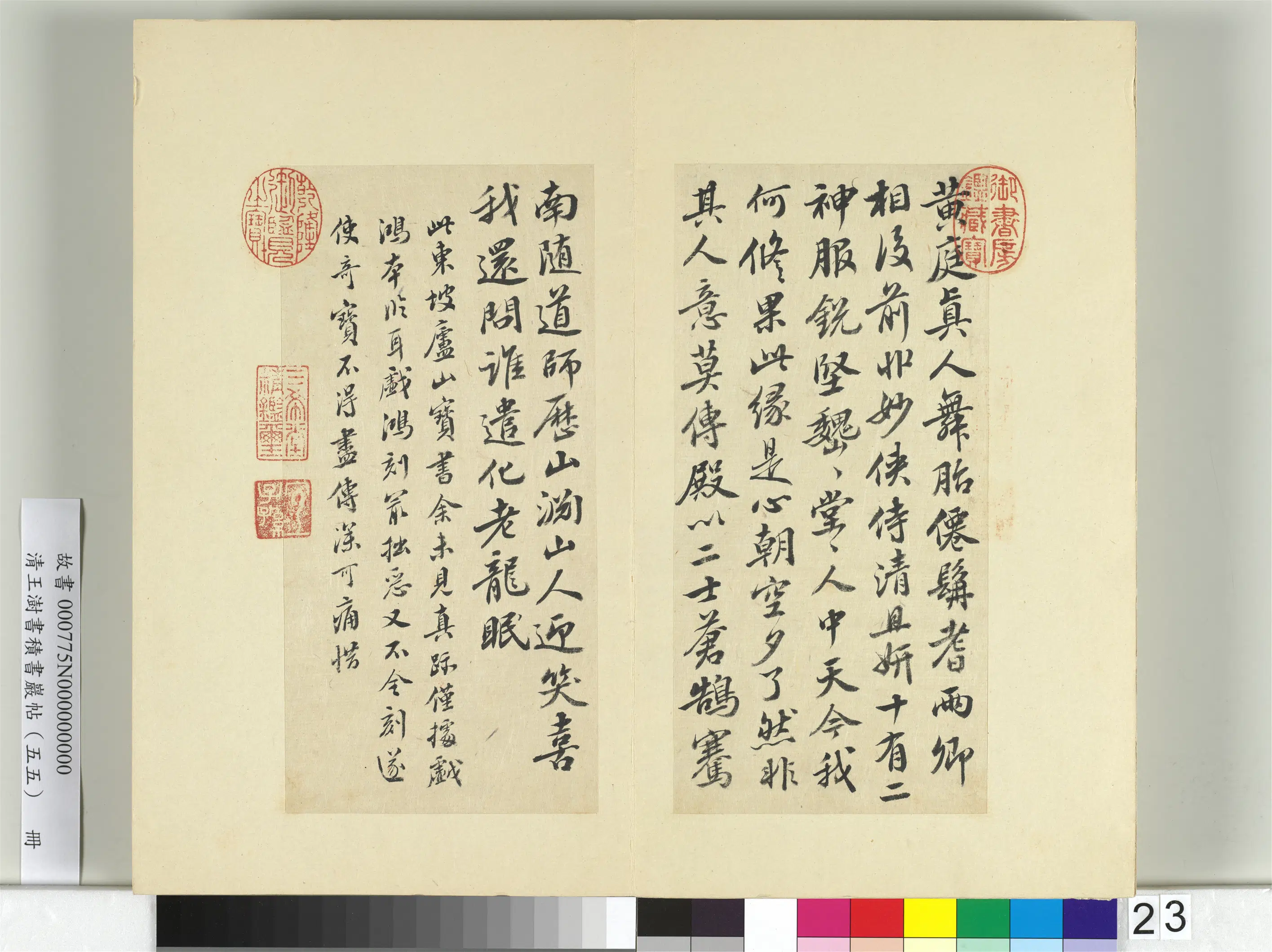清代【王澍】《书积书岩帖（五十五）册-临苏轼庐山宝书并黄庭坚诗跋》 第4张