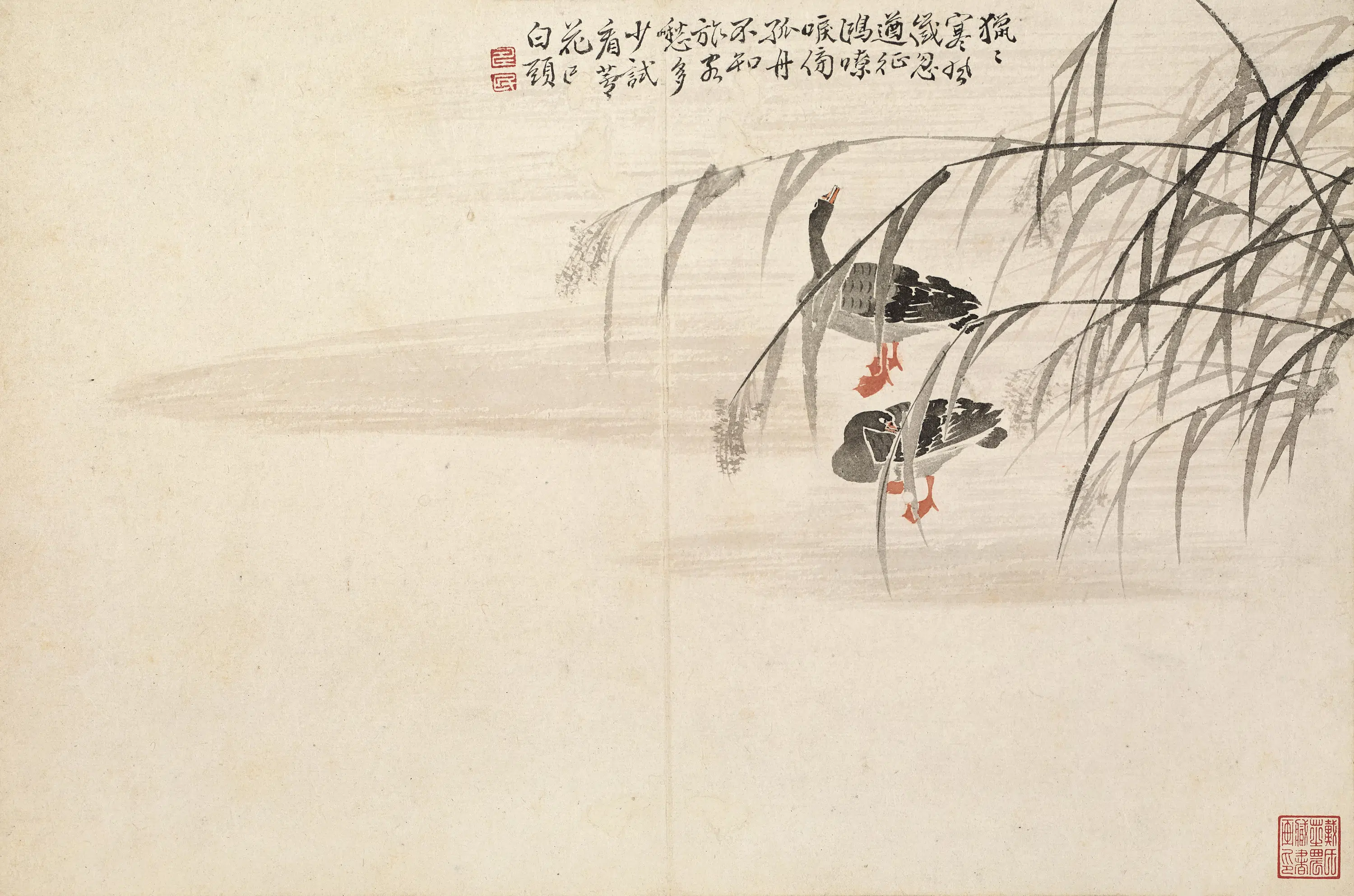 清代【边寿民】《芦雁图册》 第12张
