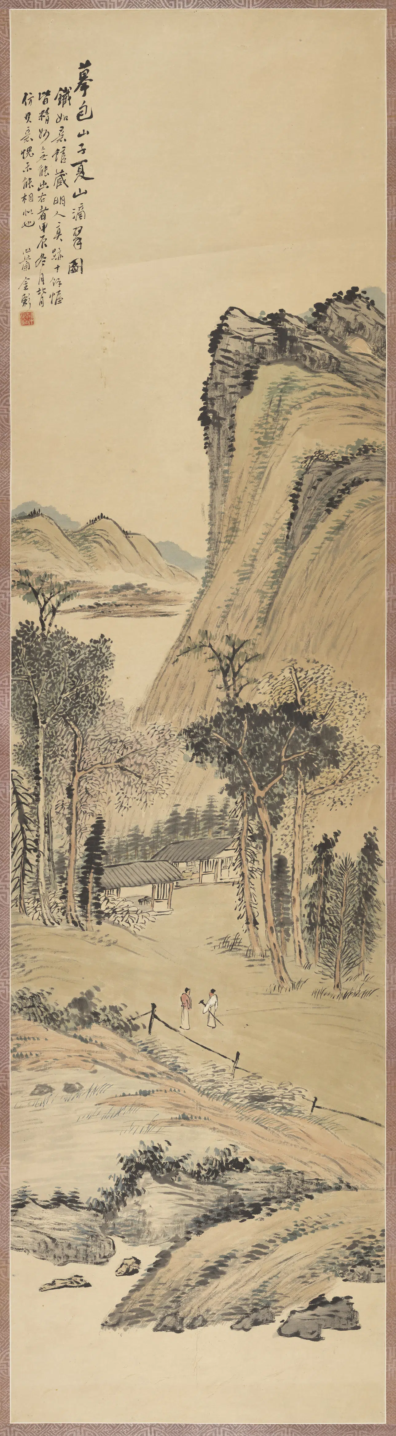 清代【金心兰（蘭）】《夏山滴翠图单片》 第2张