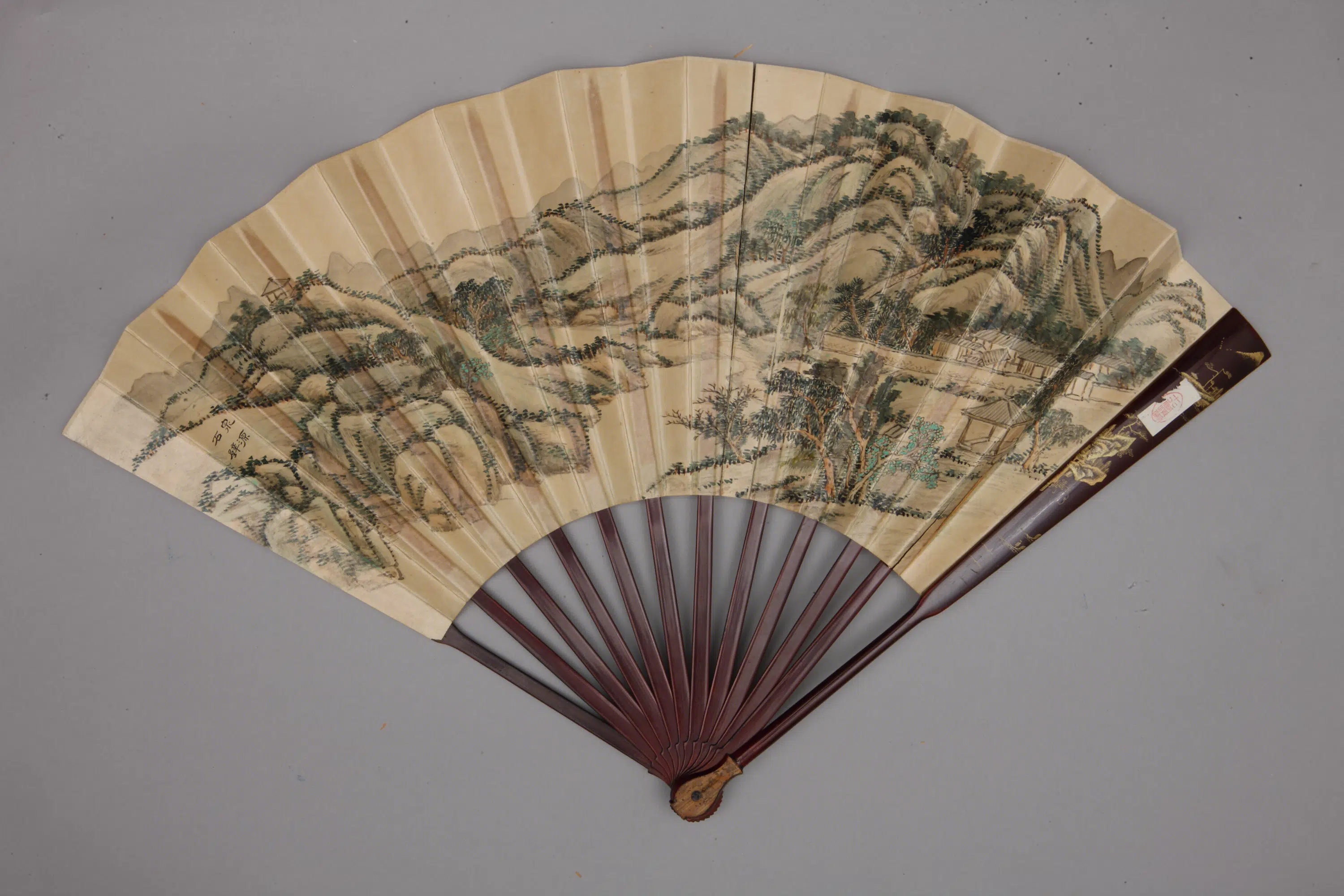 清代【清人】《画避暑山庄三十六景图王际华书诗成扇-9》