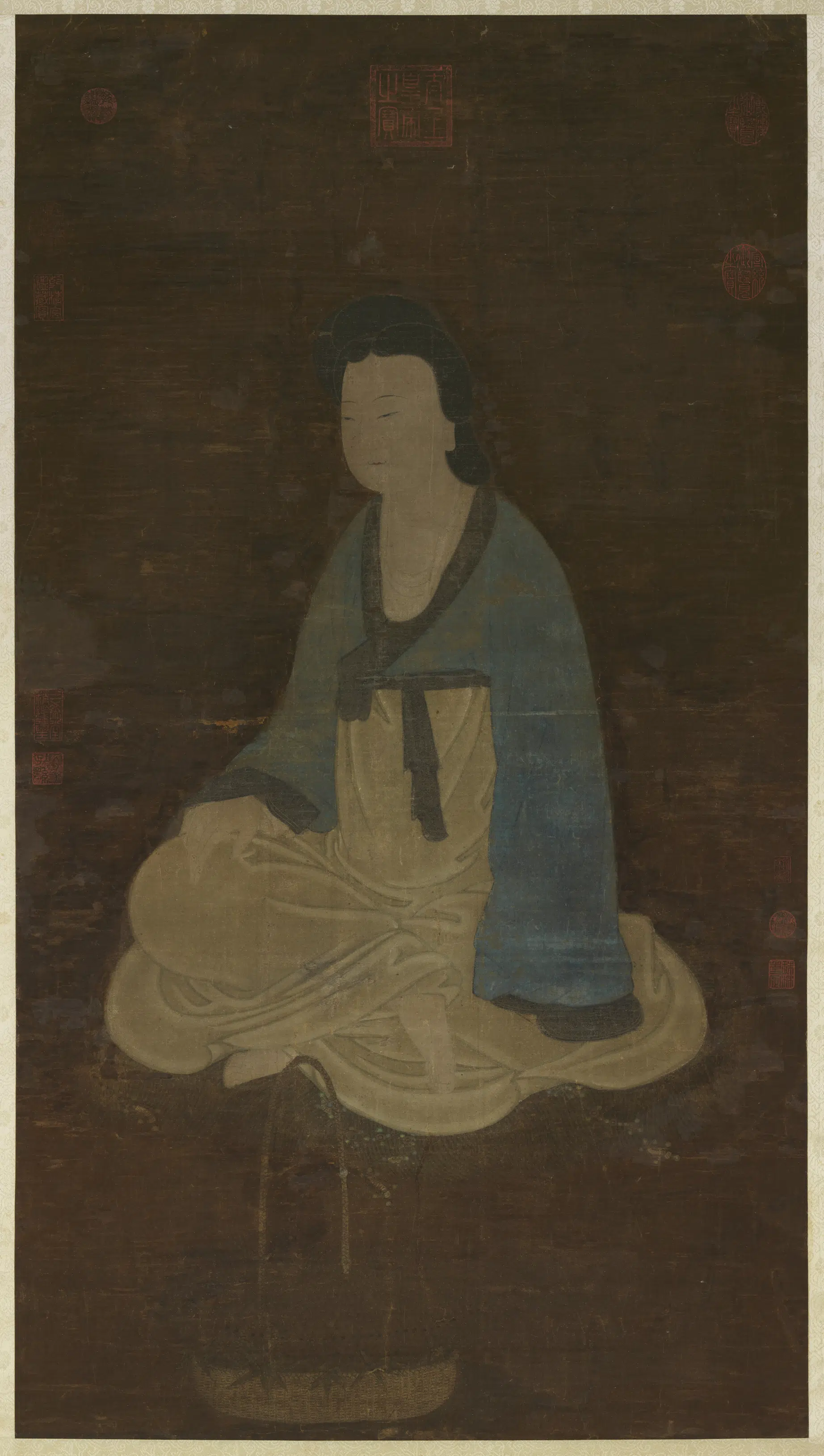 宋代《宋人画鱼篮观音图轴》