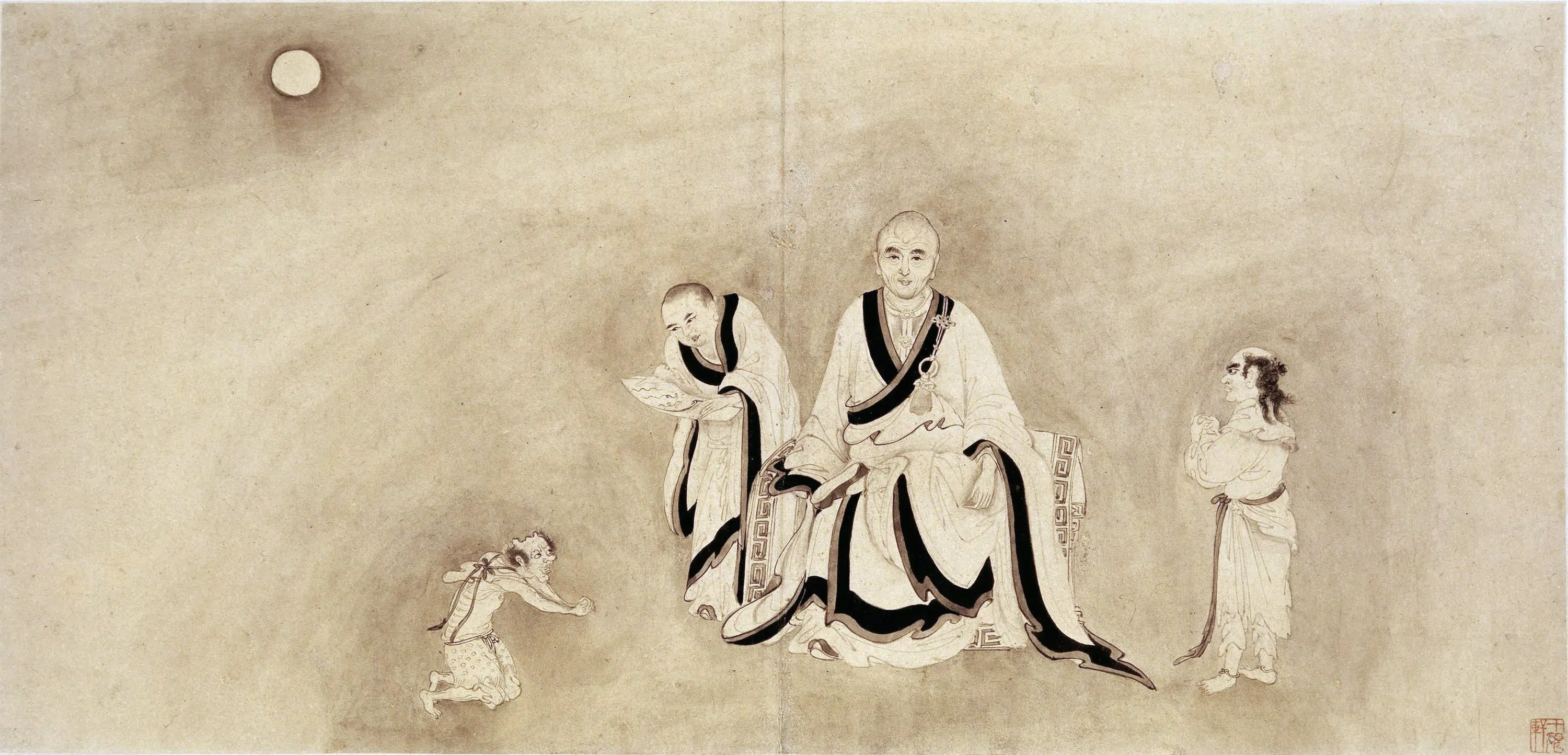 明朝【李麟】《十六罗汉图册(十六开)》 第11张 明朝【李麟】《十六罗汉图册(十六开)》 第11张